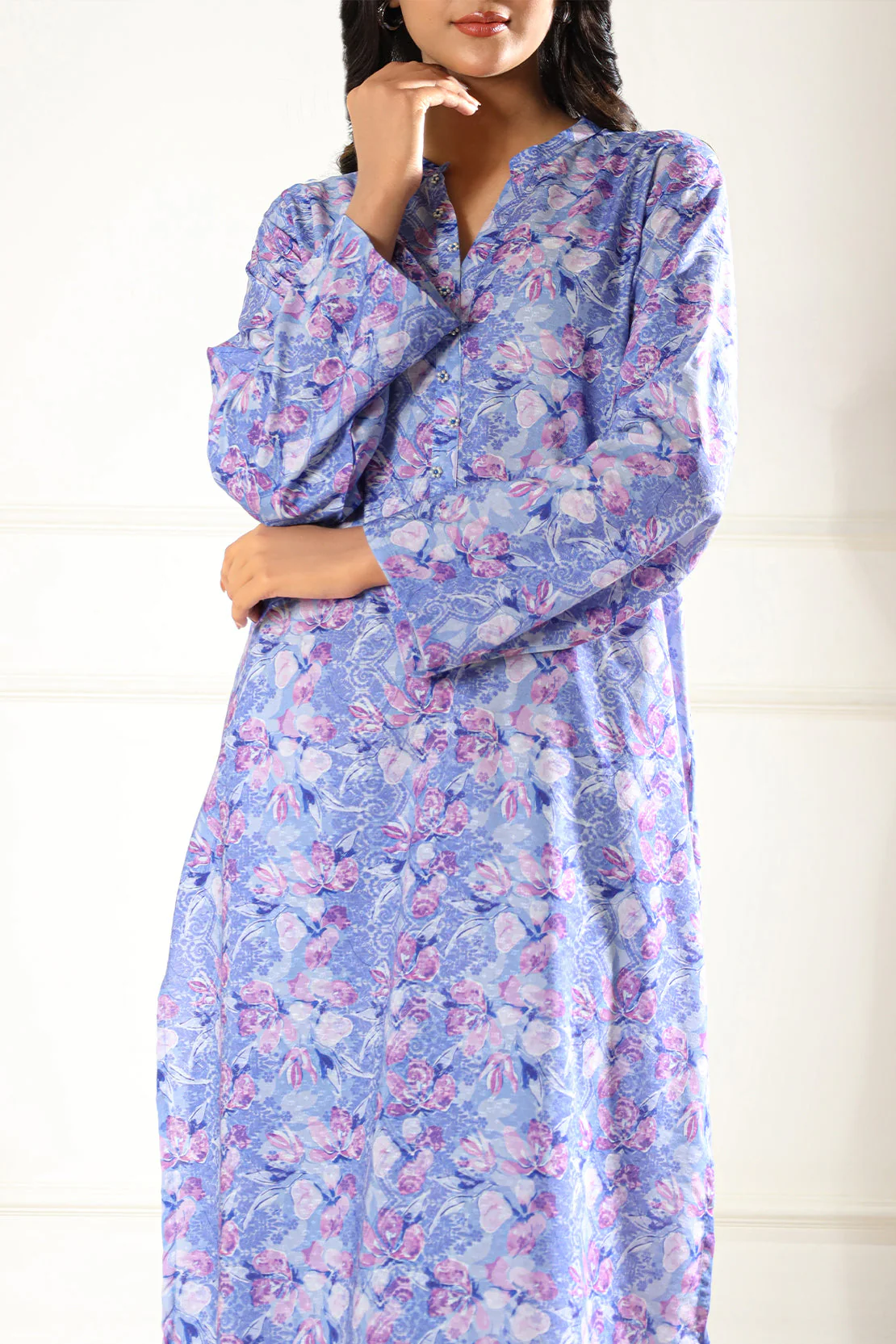 Printed Lawn Stitched Shirt - Image 4