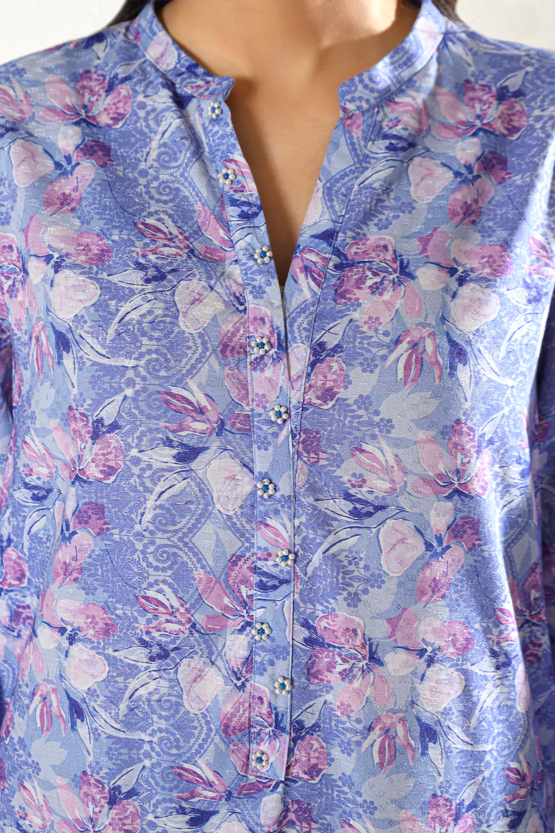 Printed Lawn Stitched Shirt - Image 7