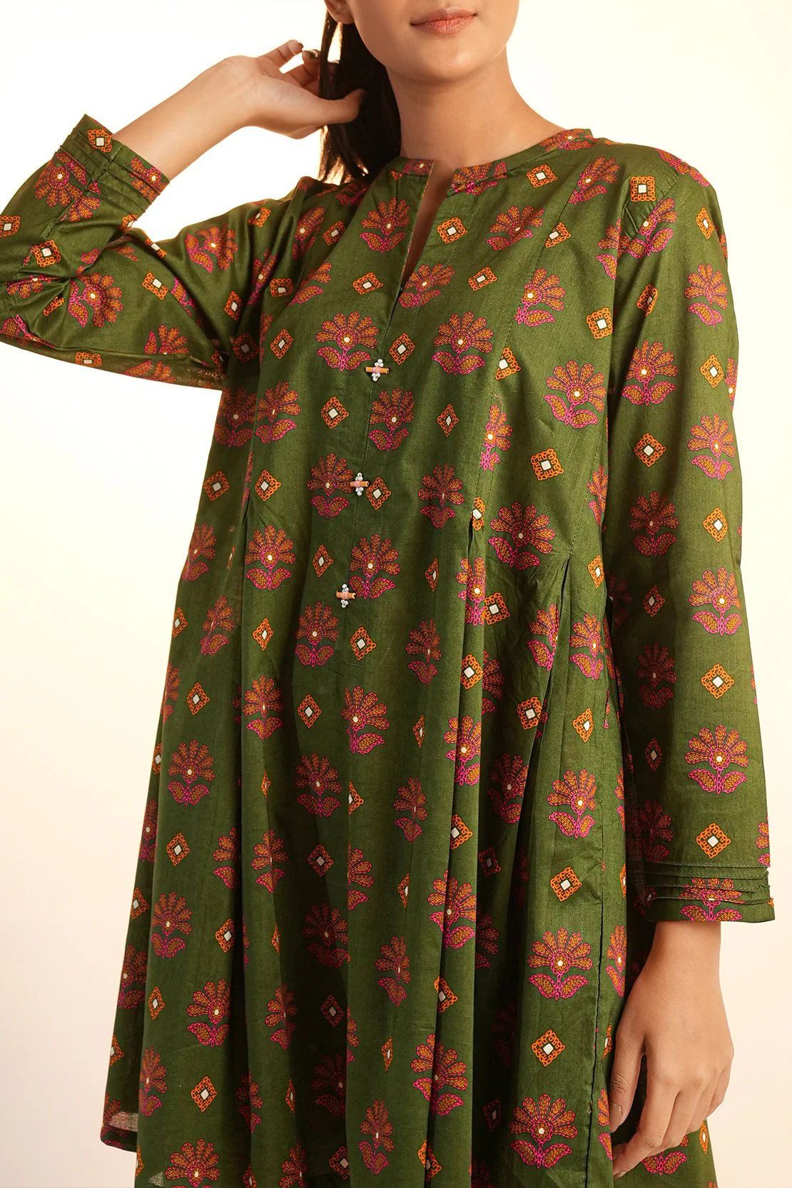 Printed Lawn Stitched Shirt - Image 4