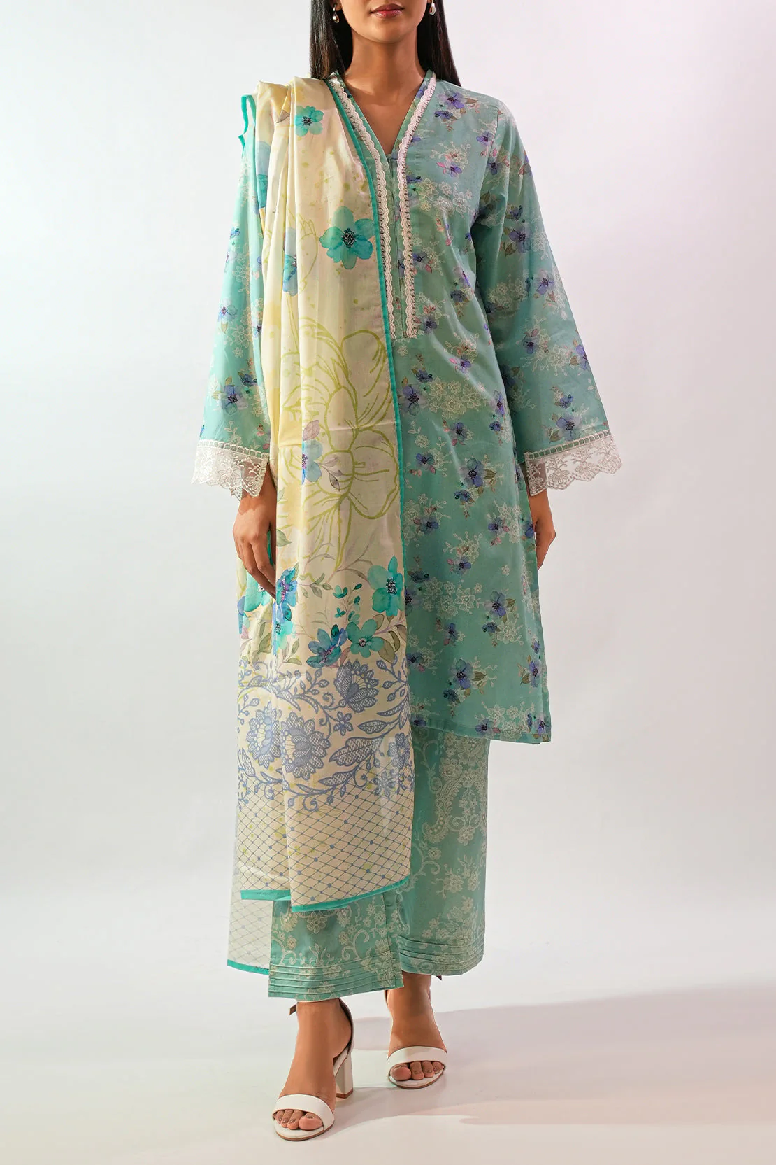 Printed Lawn Stitched Shirt - Image 2