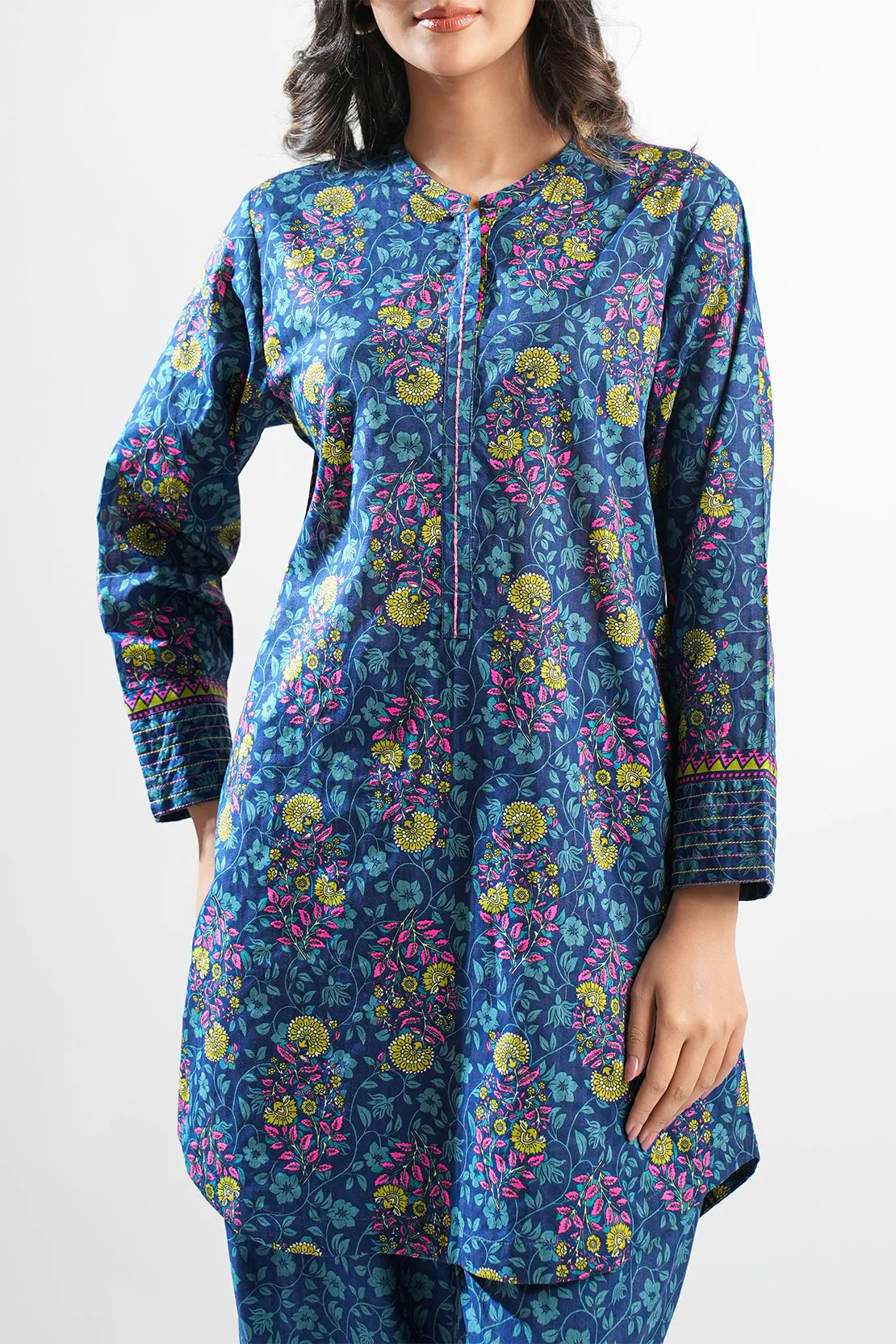 Printed Lawn Stitched Shirt - Image 2