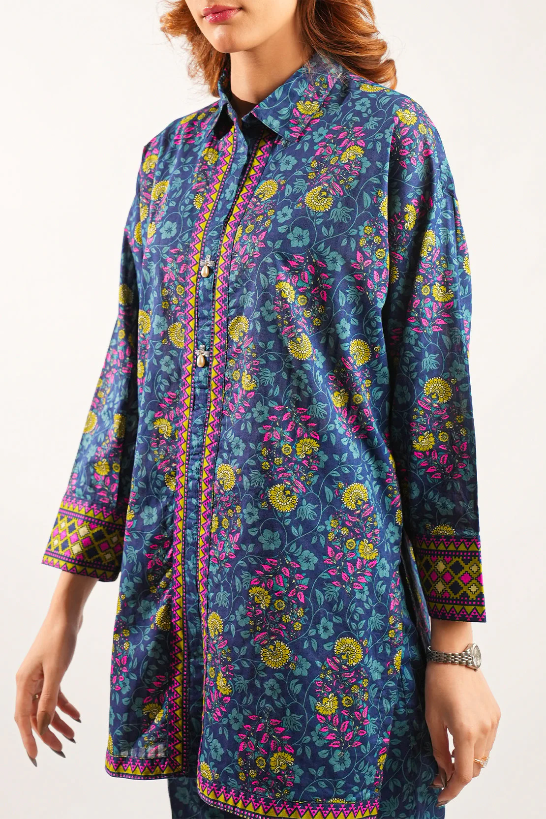 Printed Lawn Stitched Shirt - Image 2