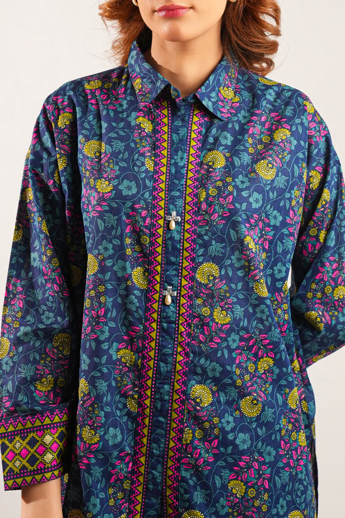 Printed Lawn Stitched Shirt - Image 5