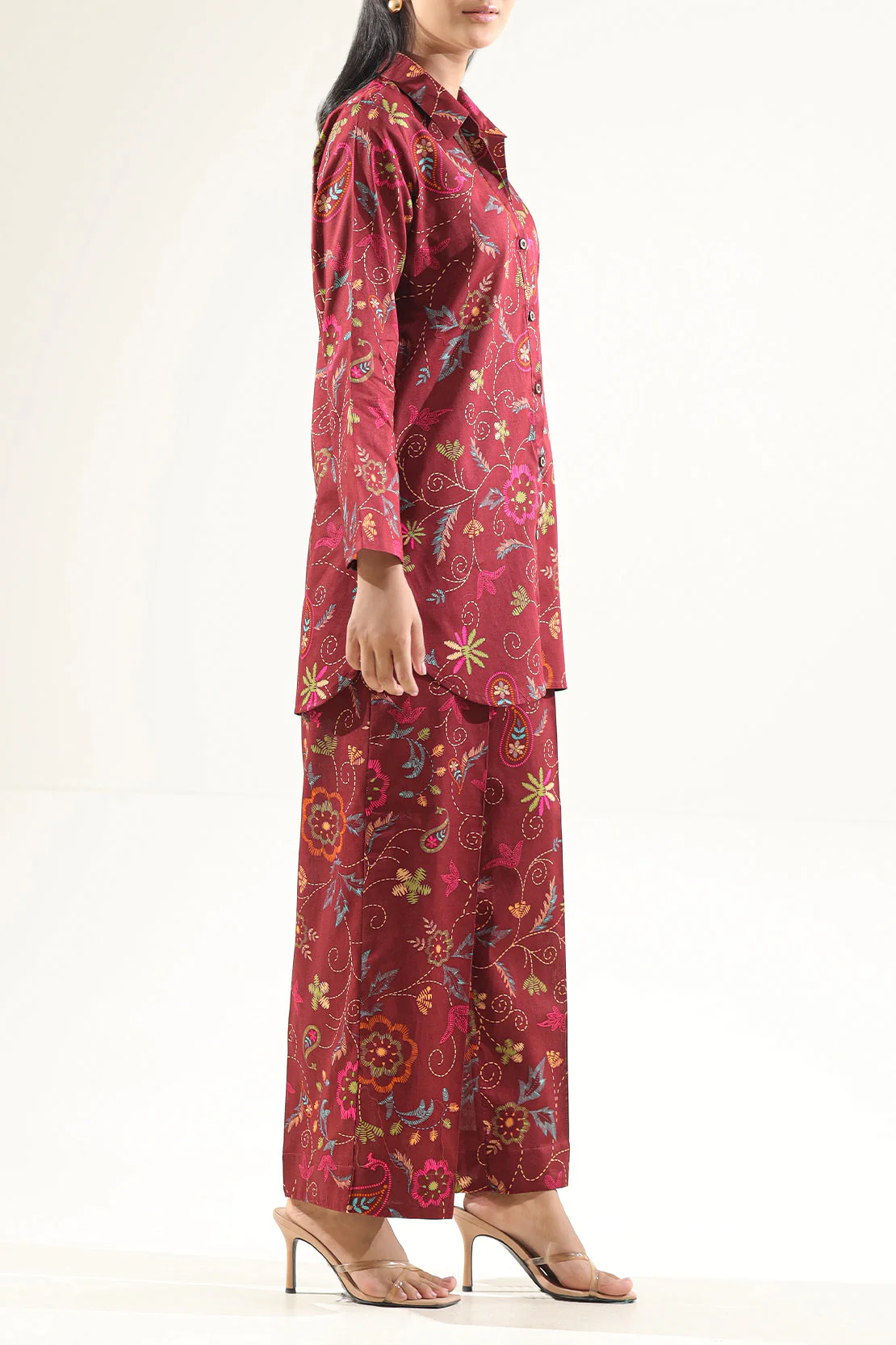 Printed Lawn Stitched Shirt - Image 2