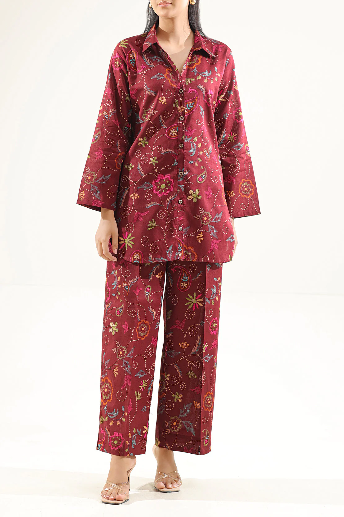 Printed Lawn Stitched Shirt - Image 3