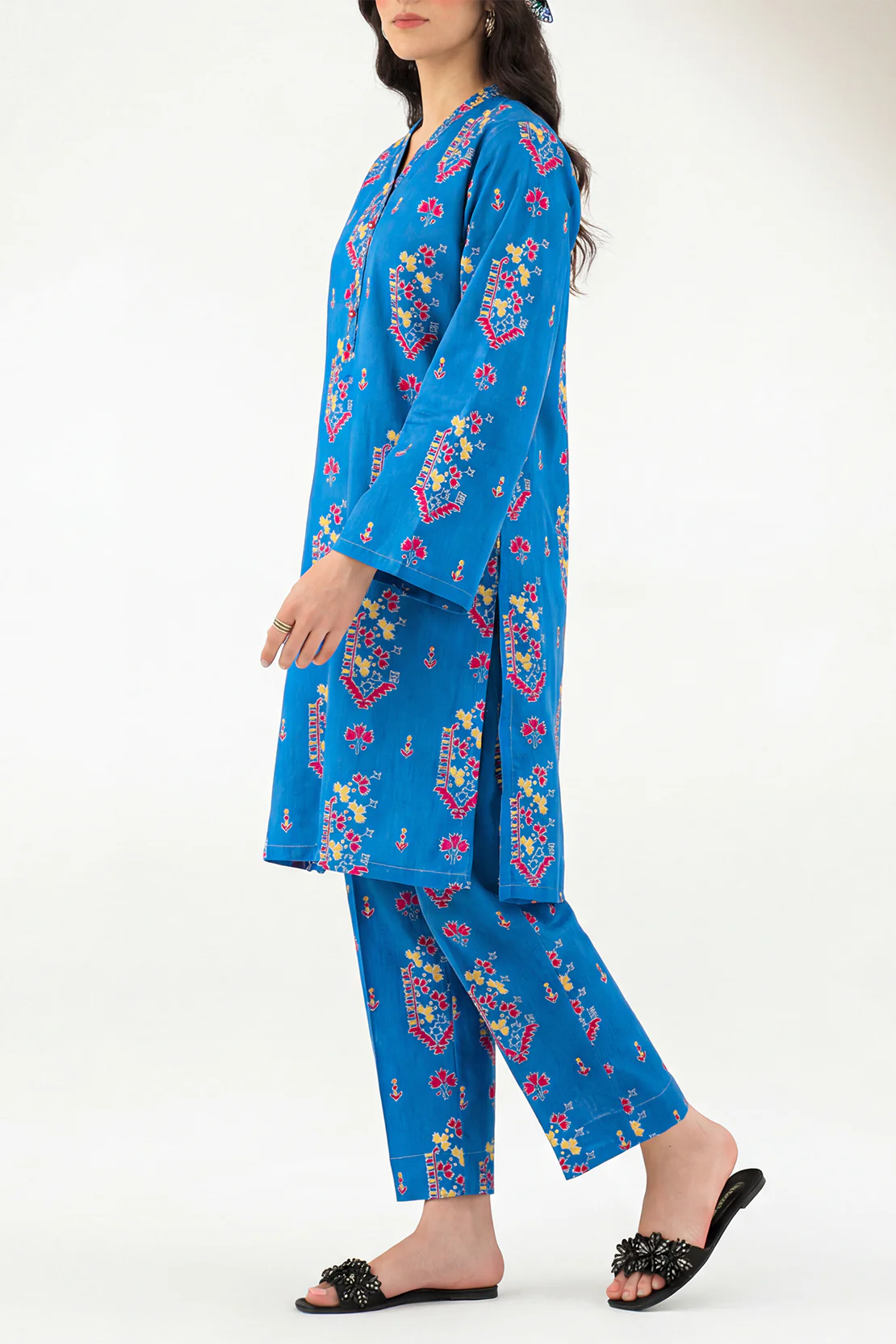 Printed Lawn Stitched Shirt - Image 2