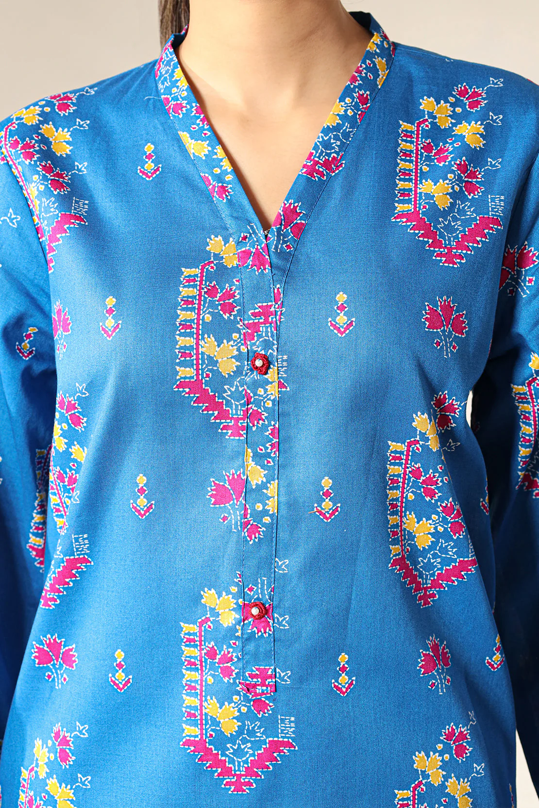 Printed Lawn Stitched Shirt - Image 6