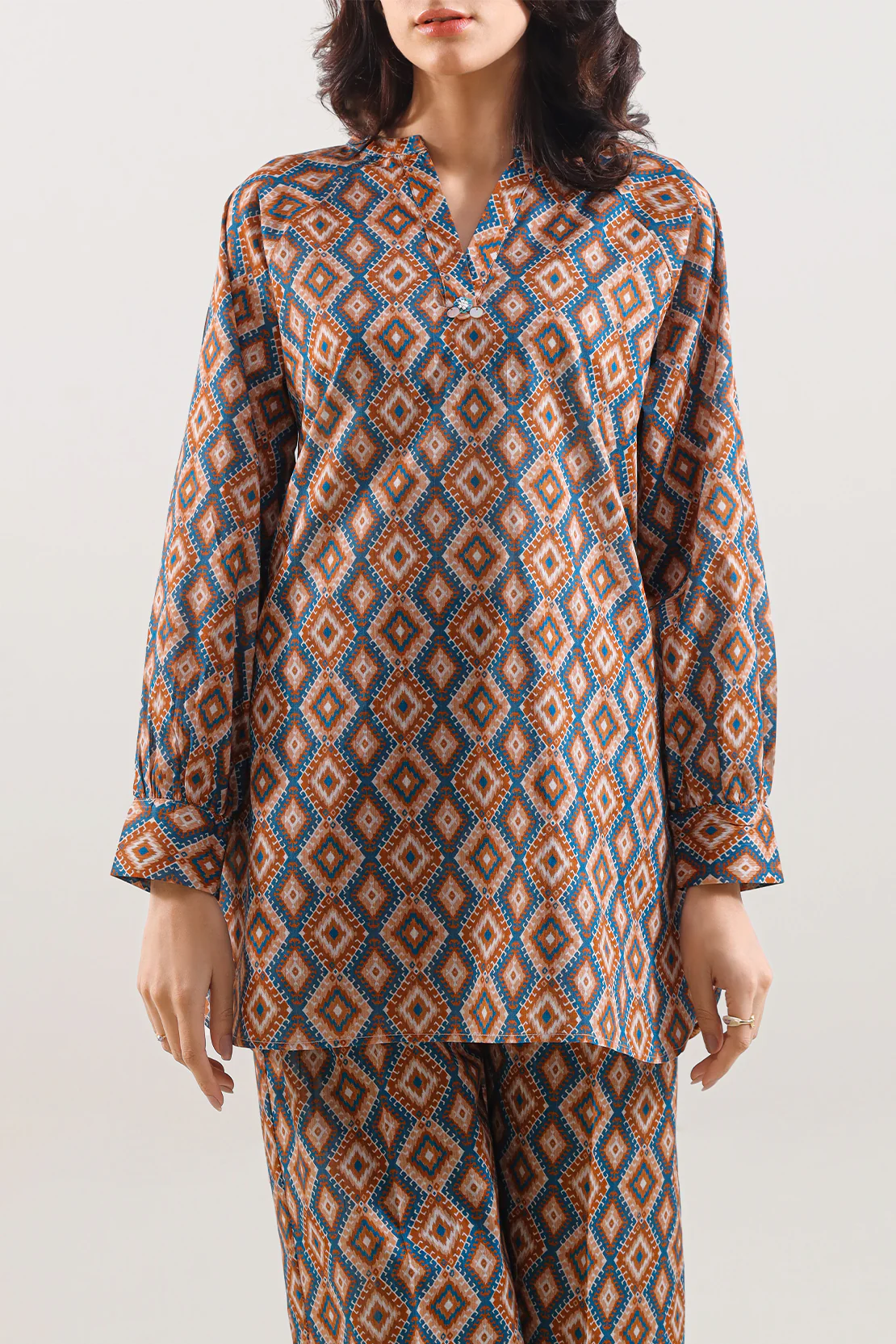 Printed Lawn Stitched Shirt - Image 4
