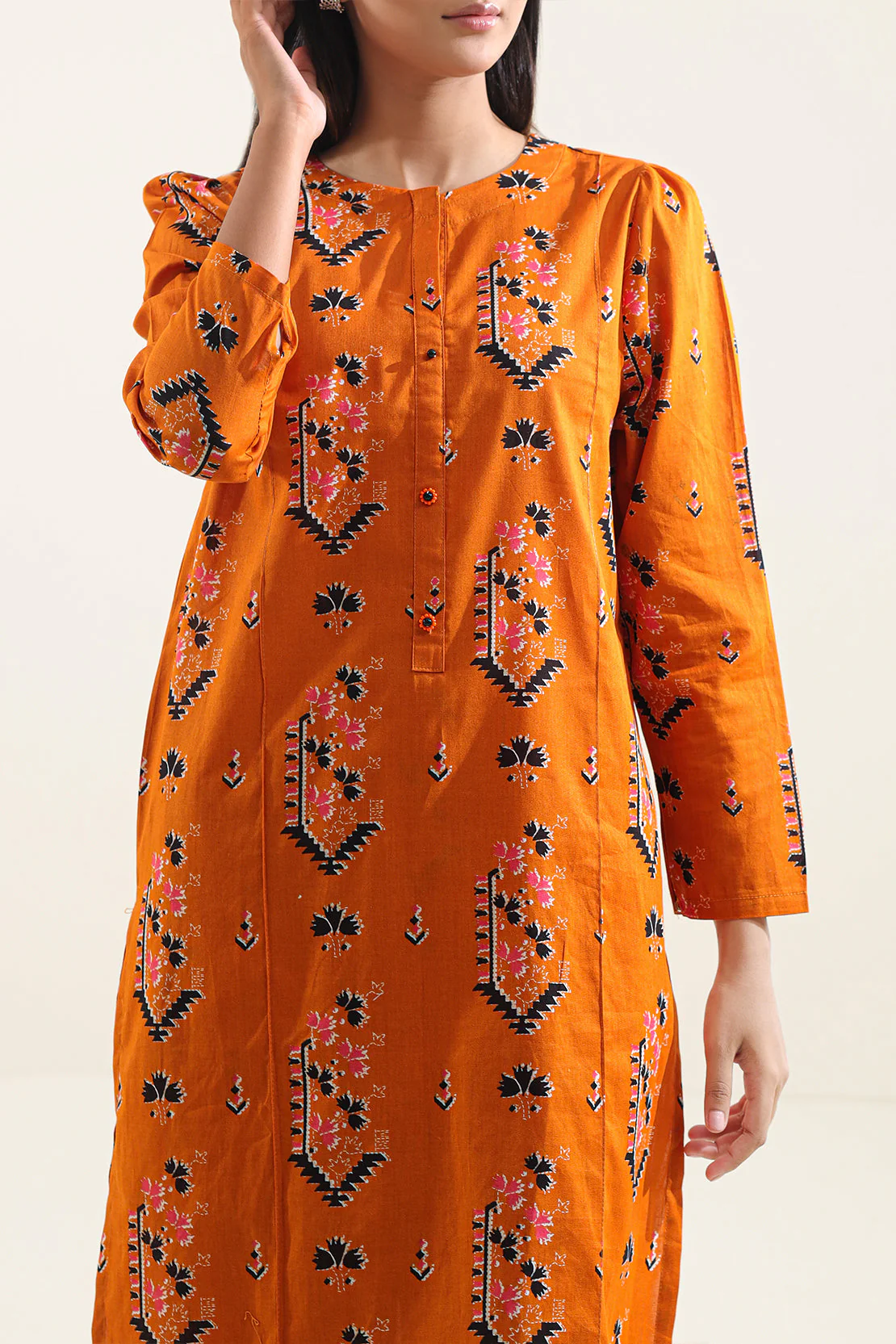 Printed Lawn Stitched Shirt - Image 3
