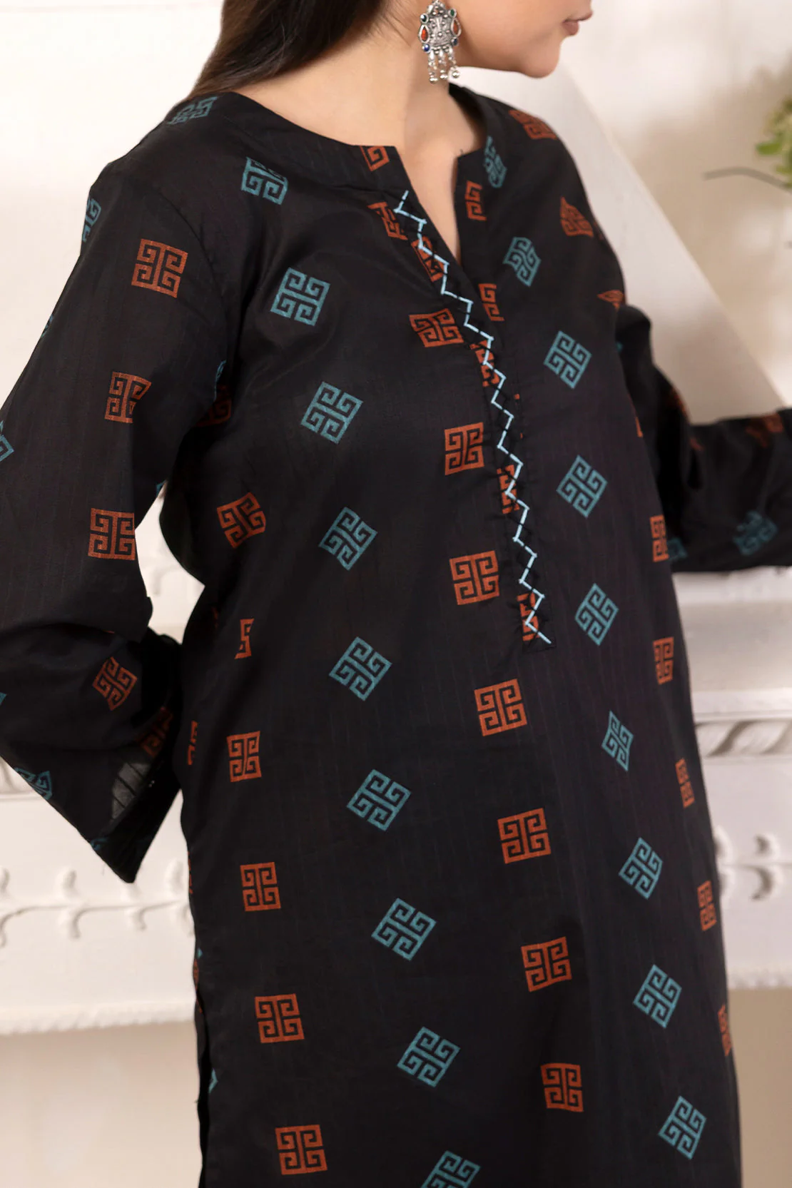 Printed Lawn Stitched Shirt - Image 2