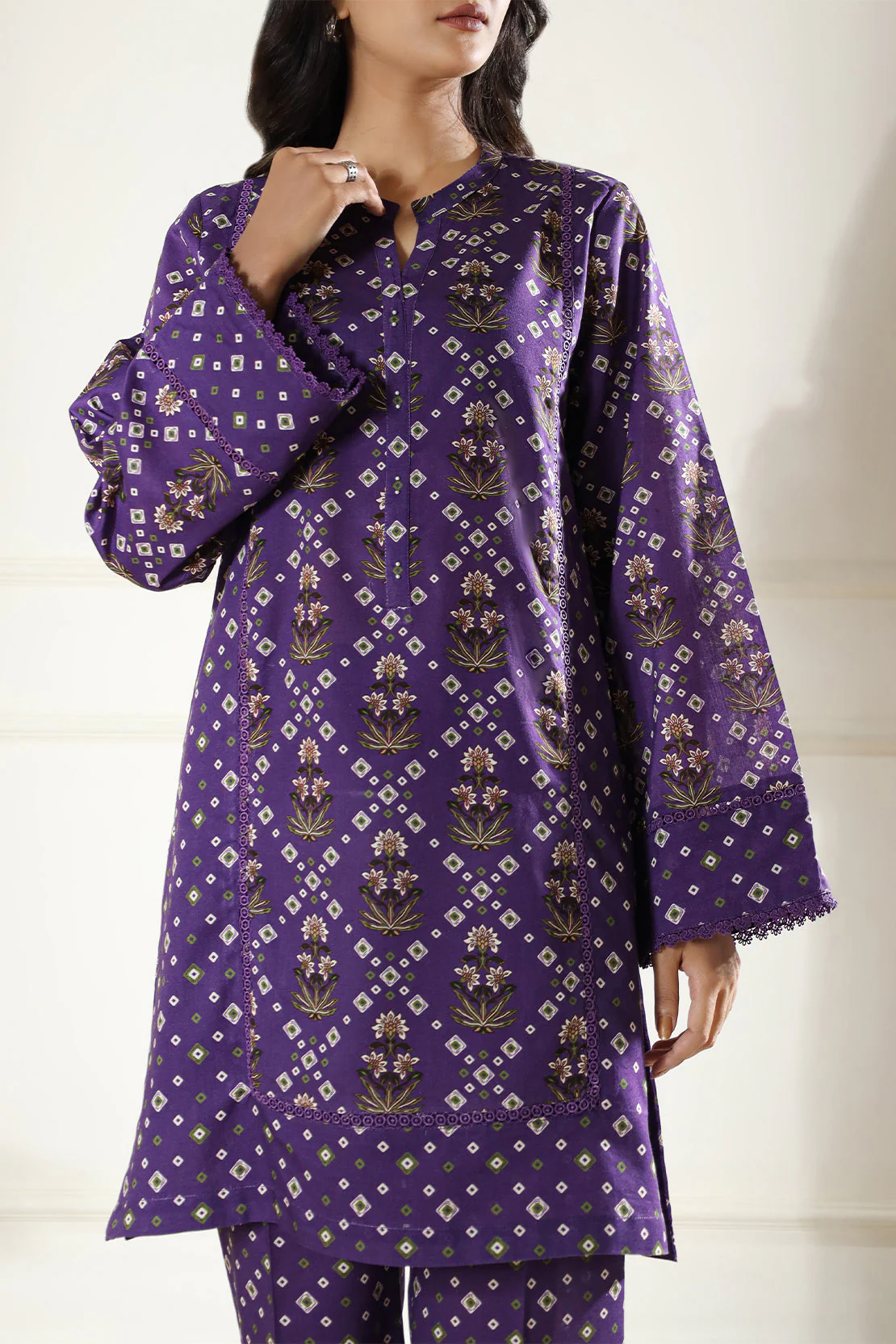 Printed Lawn Stitched Shirt - Image 2