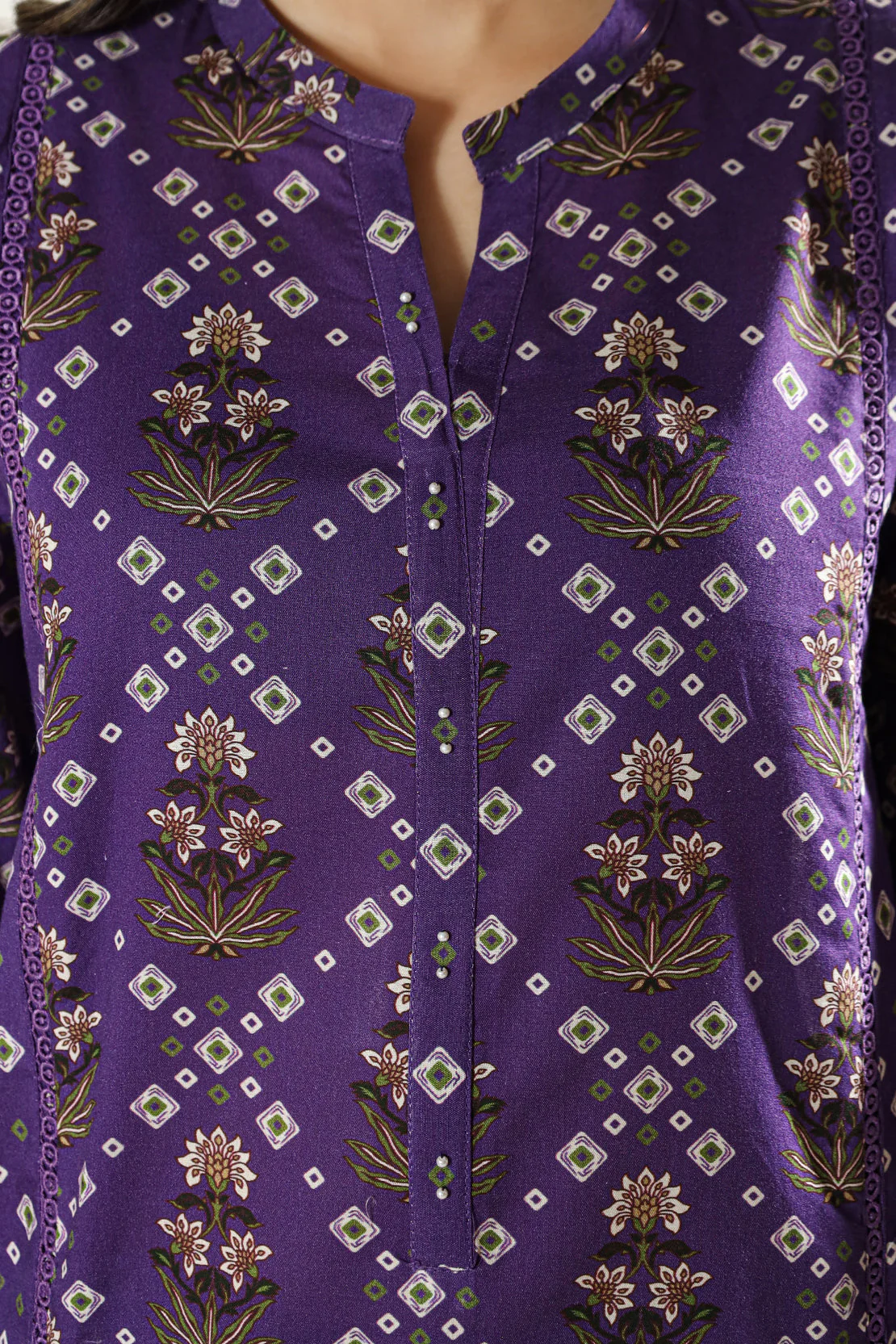 Printed Lawn Stitched Shirt - Image 6