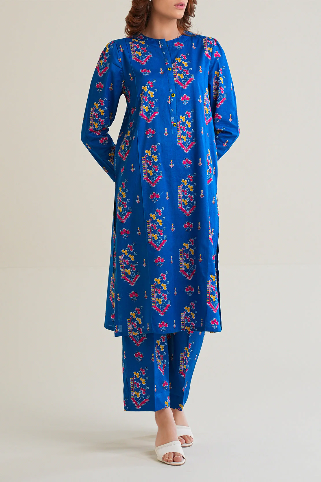 Printed Lawn Stitched Shirt - Image 3