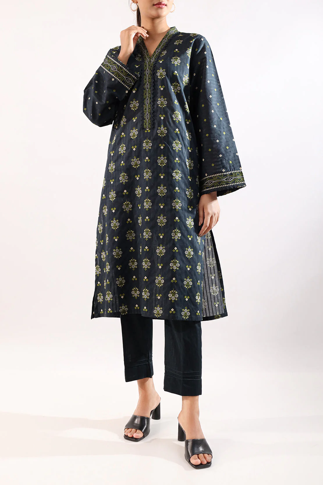 Printed Lawn Stitched Shirt - Image 2