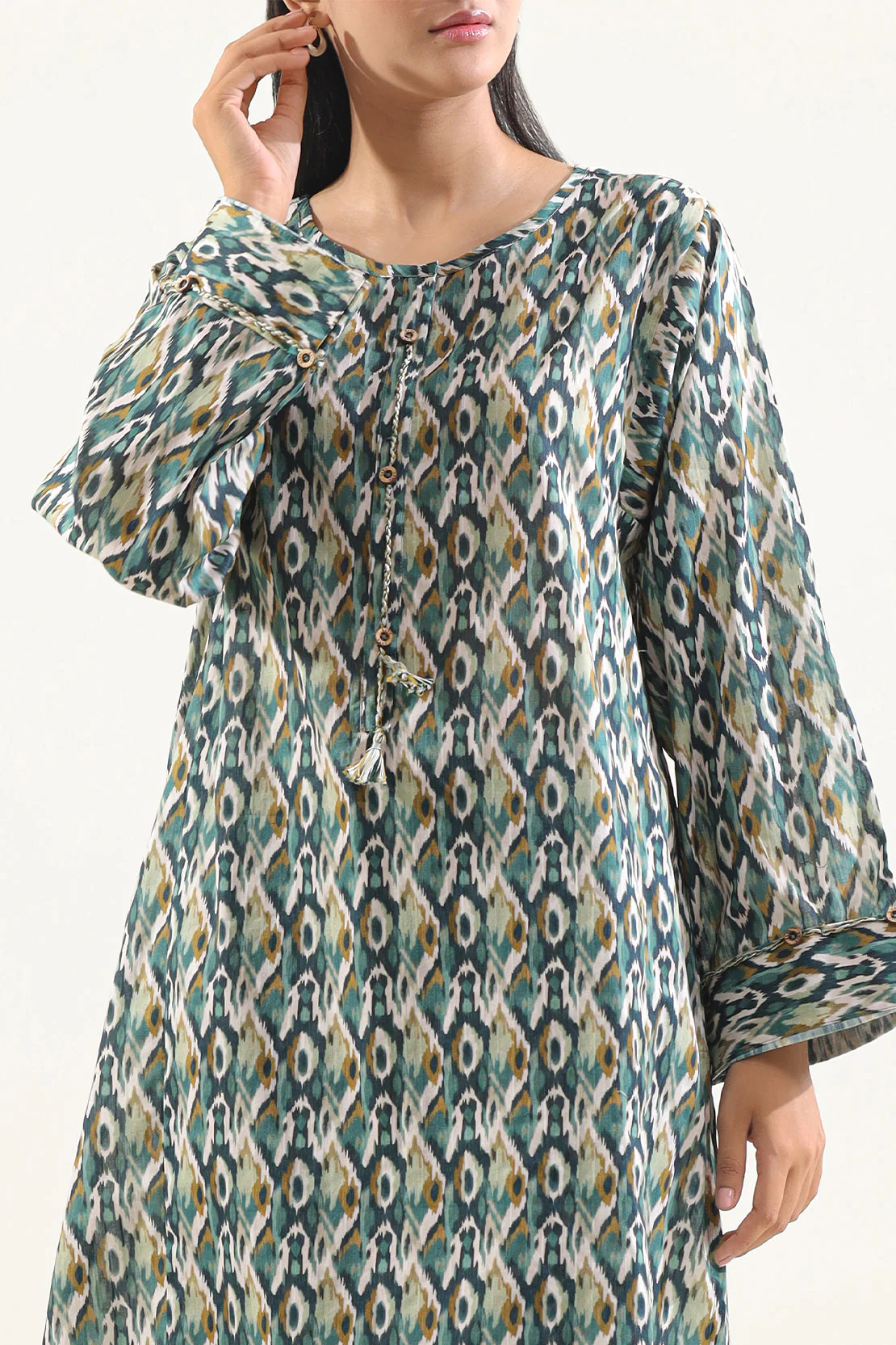 Printed Lawn Stitched Shirt - Image 2
