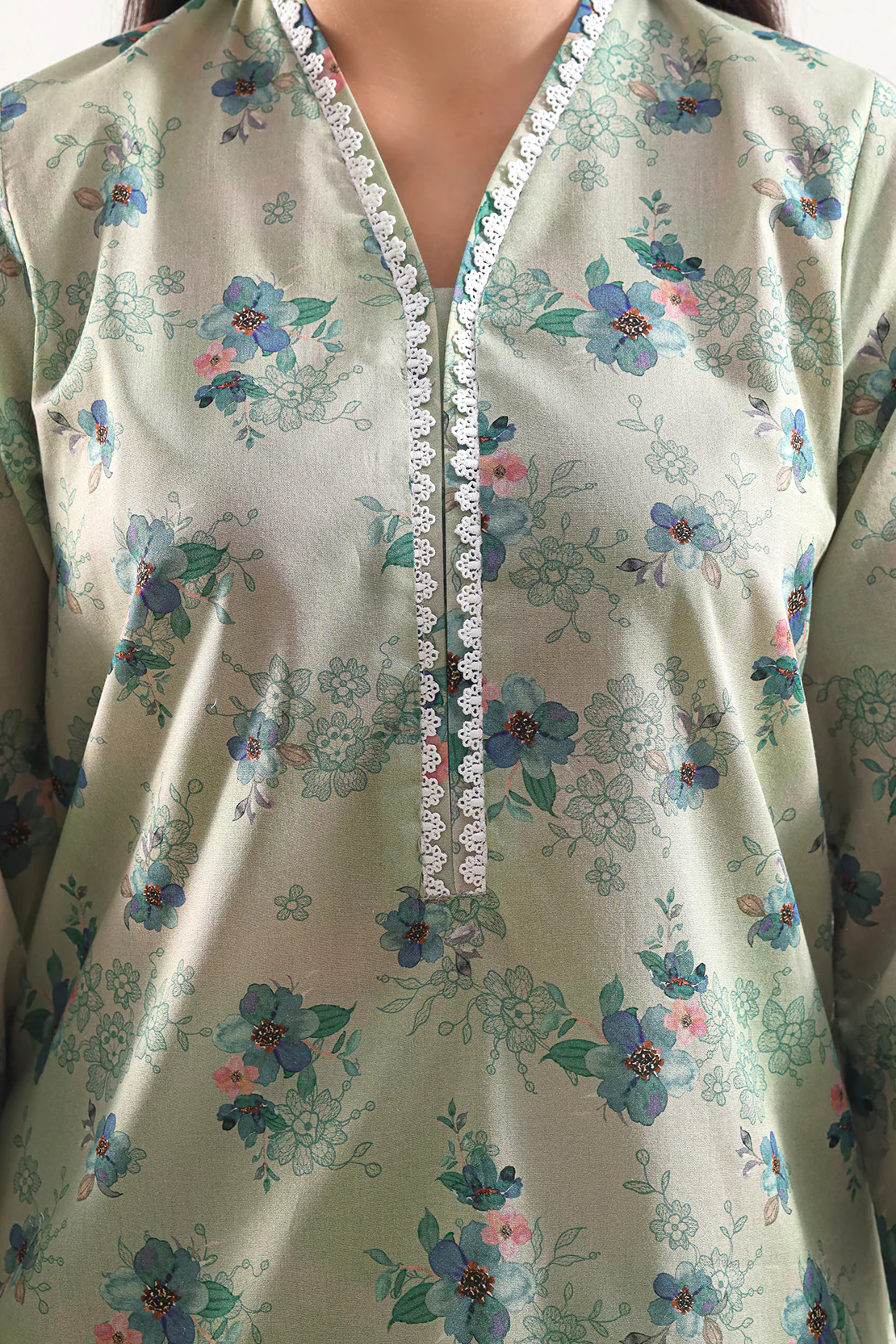 Printed Lawn Stitched Shirt - Image 3