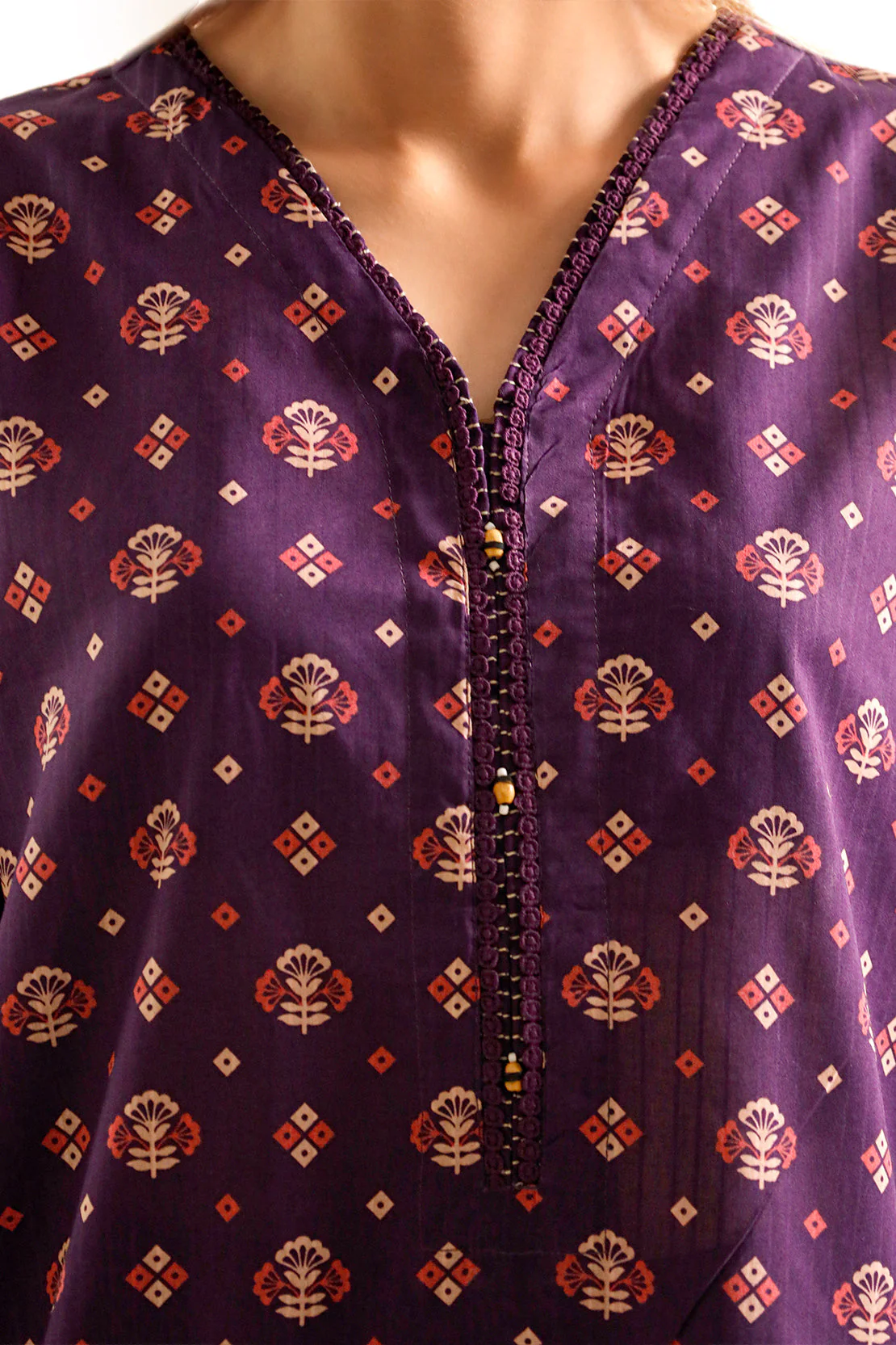 Printed Lawn Stitched Shirt - Image 4