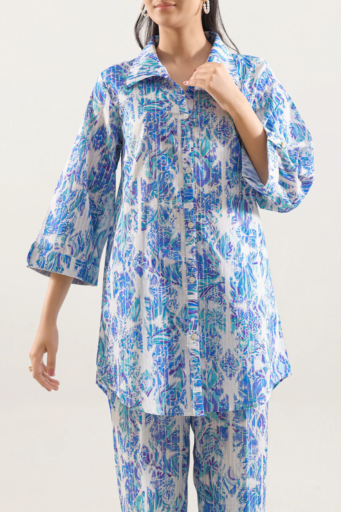 Printed Lawn Stitched Shirt - Image 2