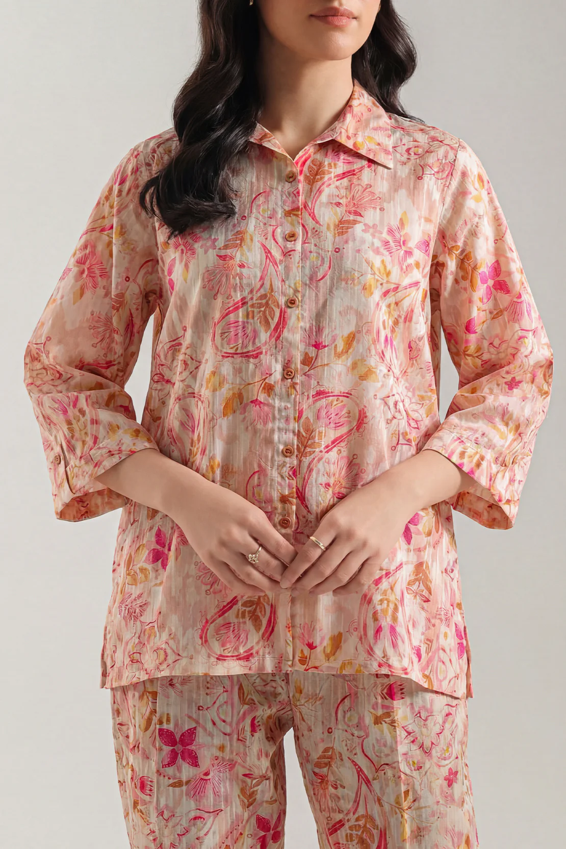 Printed Lawn Stitched Shirt - Image 4