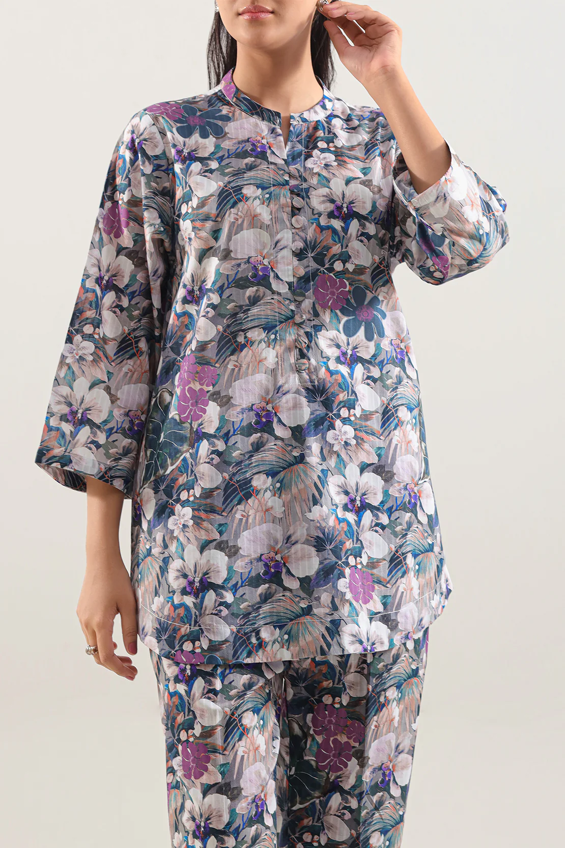 Printed Lawn Stitched Shirt - Image 2