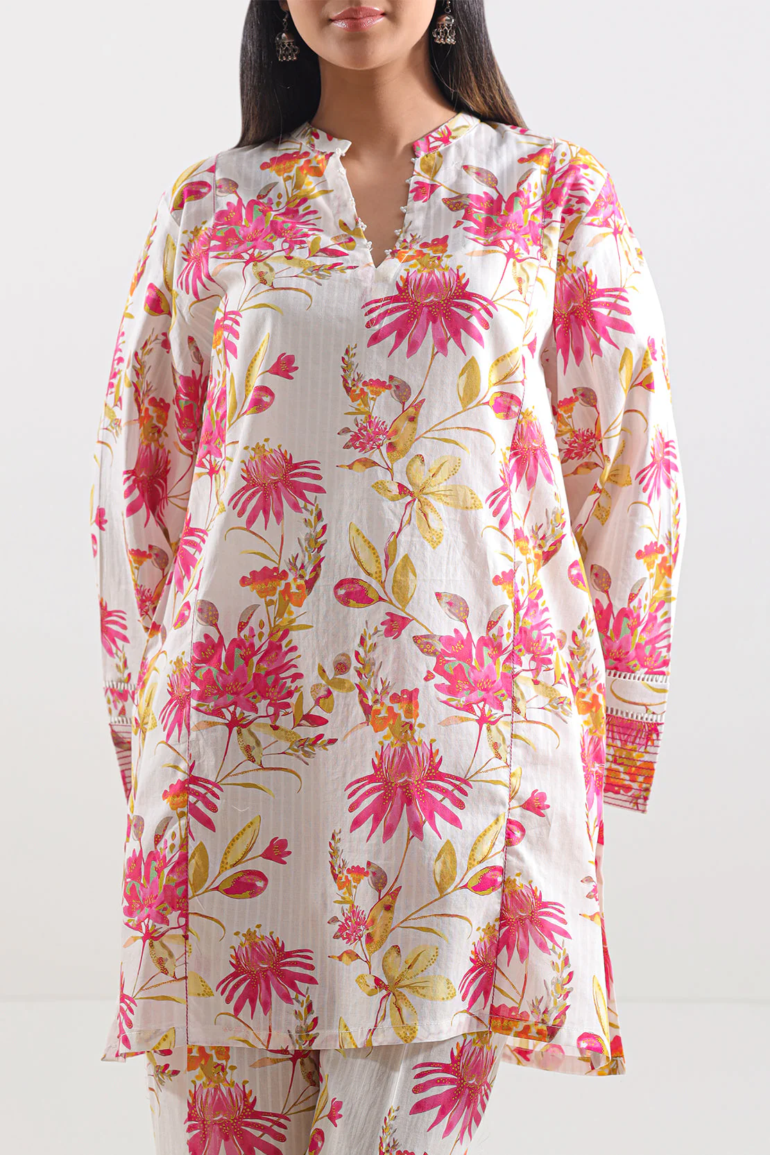 Printed Lawn Stitched Shirt - Image 4