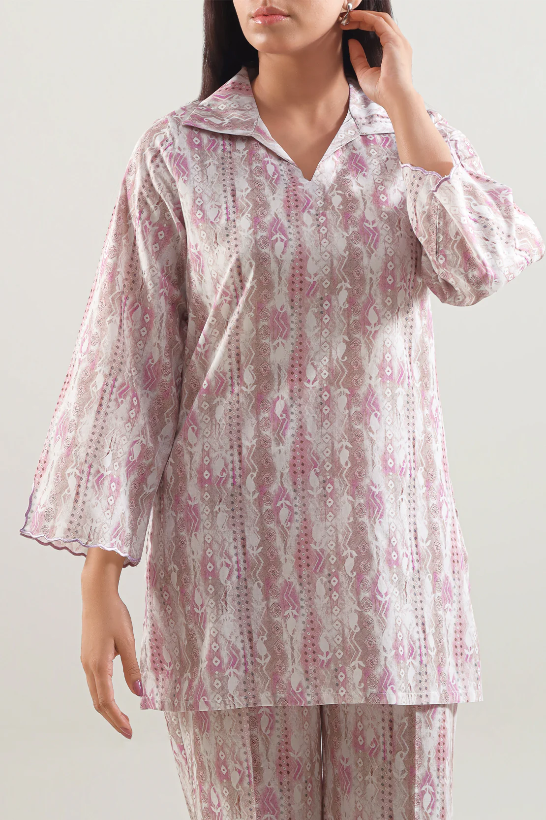 Printed Lawn Stitched Shirt - Image 2