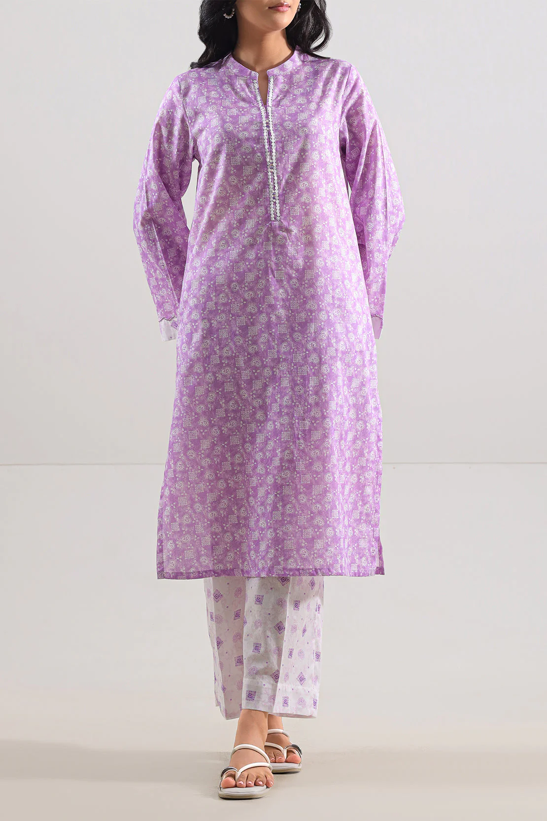 Printed Lawn Stitched Shirt - Image 3