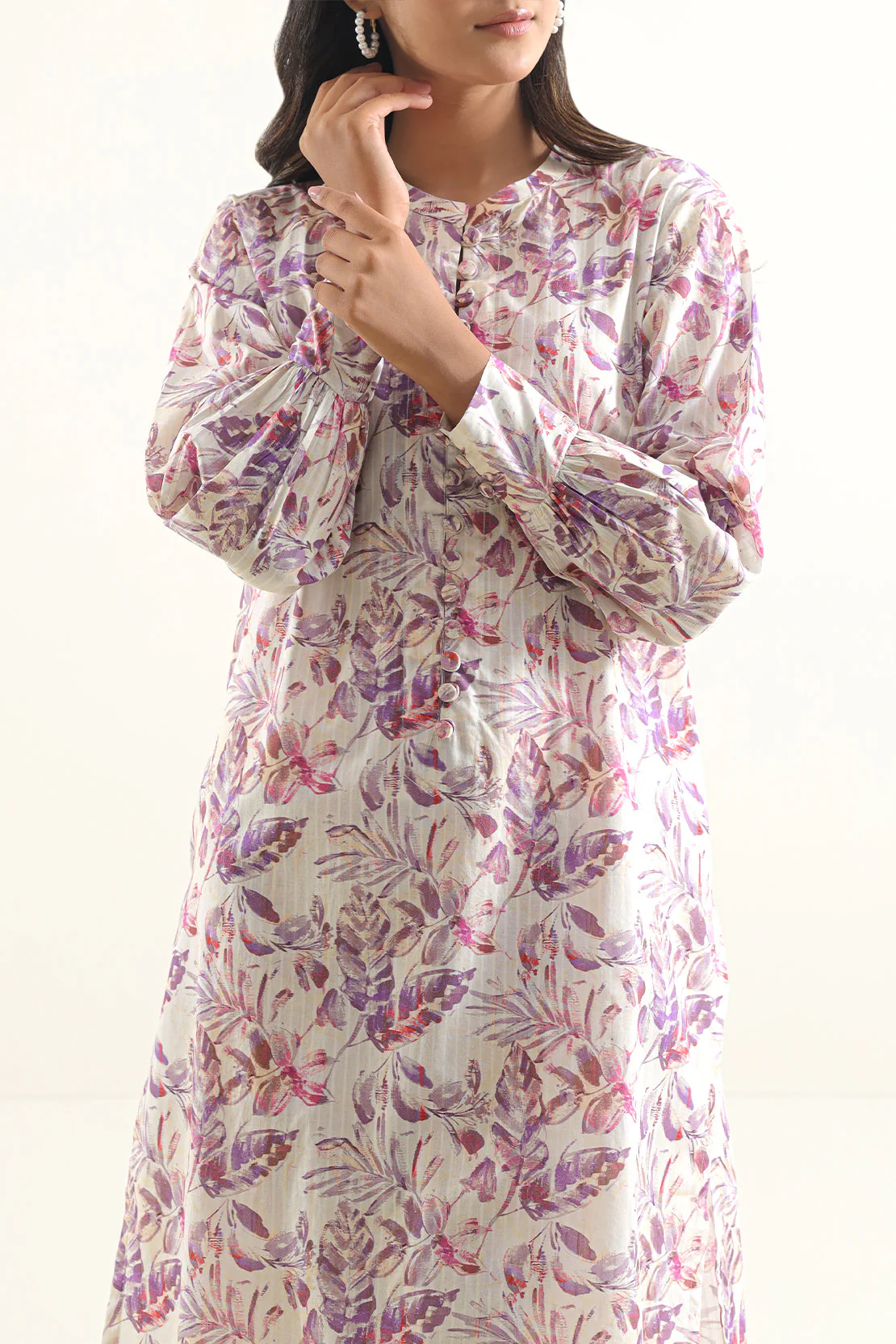 Printed Lawn Stitched Shirt - Image 2