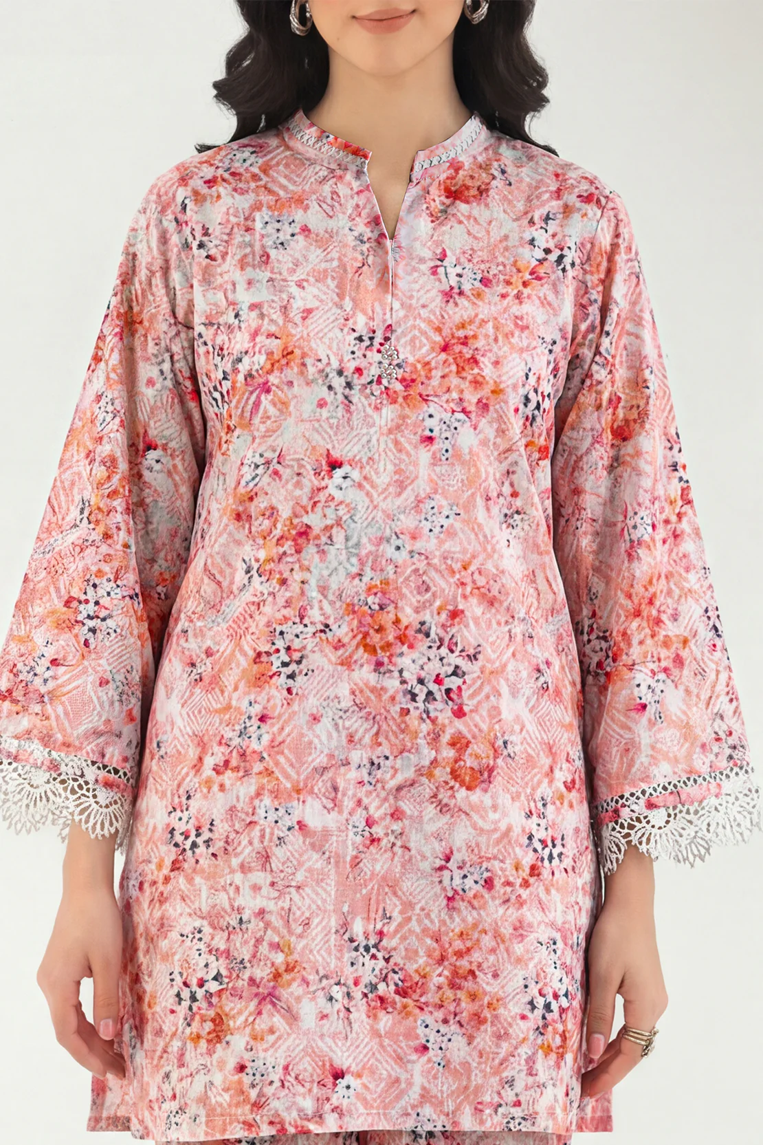 Printed Lawn Stitched Shirt - Image 3