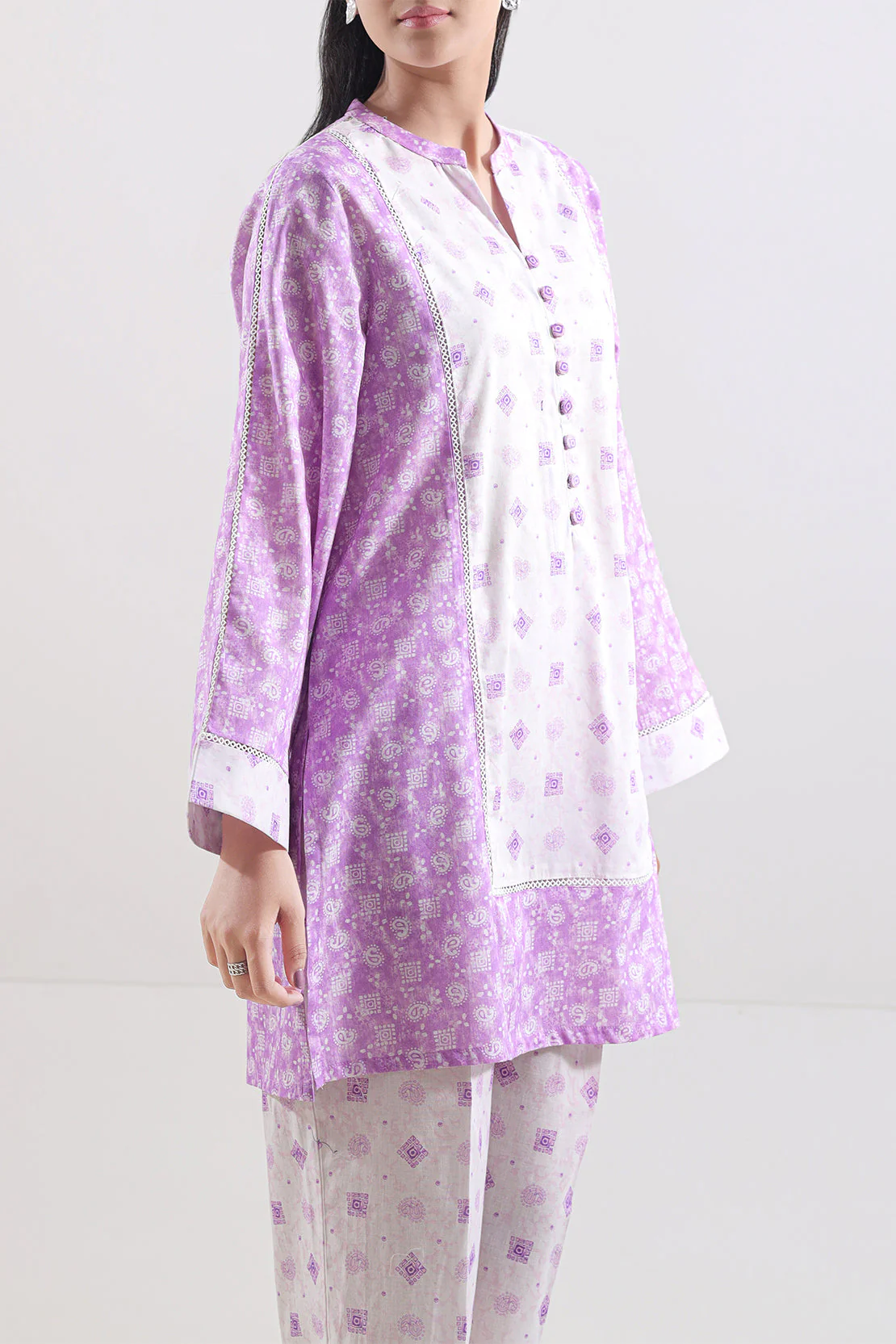 Printed Lawn Stitched Shirt - Image 3