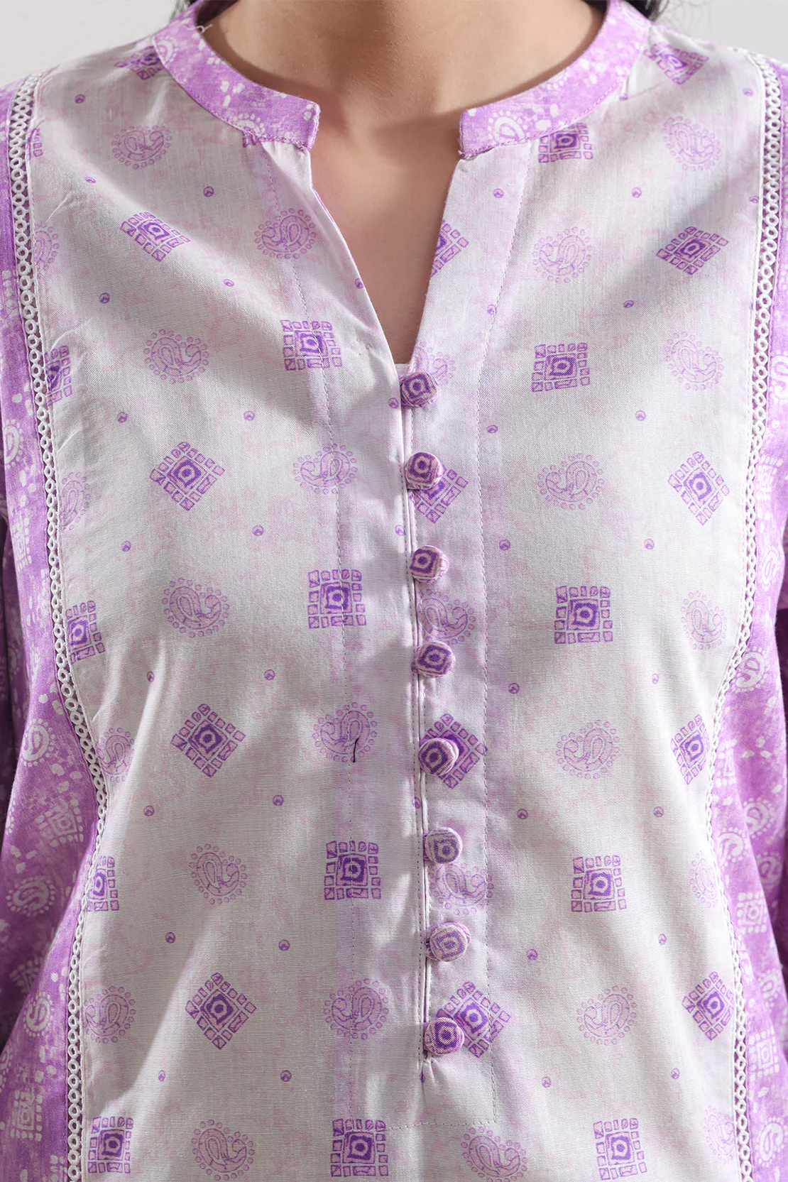 Printed Lawn Stitched Shirt - Image 4