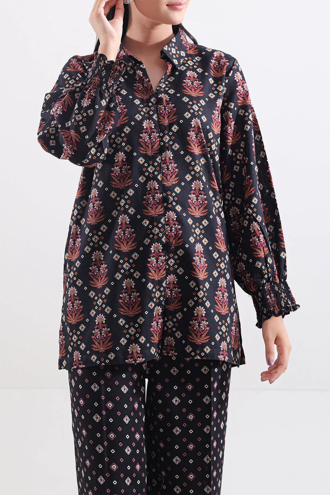 Printed Lawn Stitched Shirt - Image 3