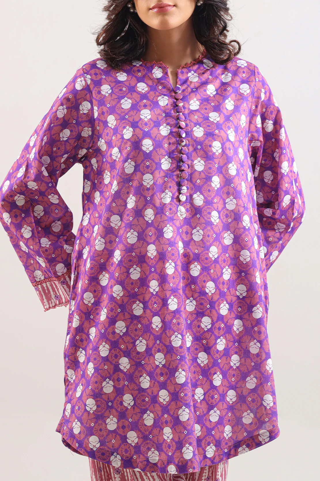 Printed Lawn Stitched Shirt - Image 3