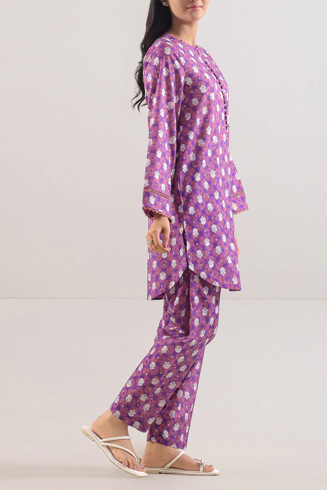 Printed Lawn Stitched Shirt - Image 3