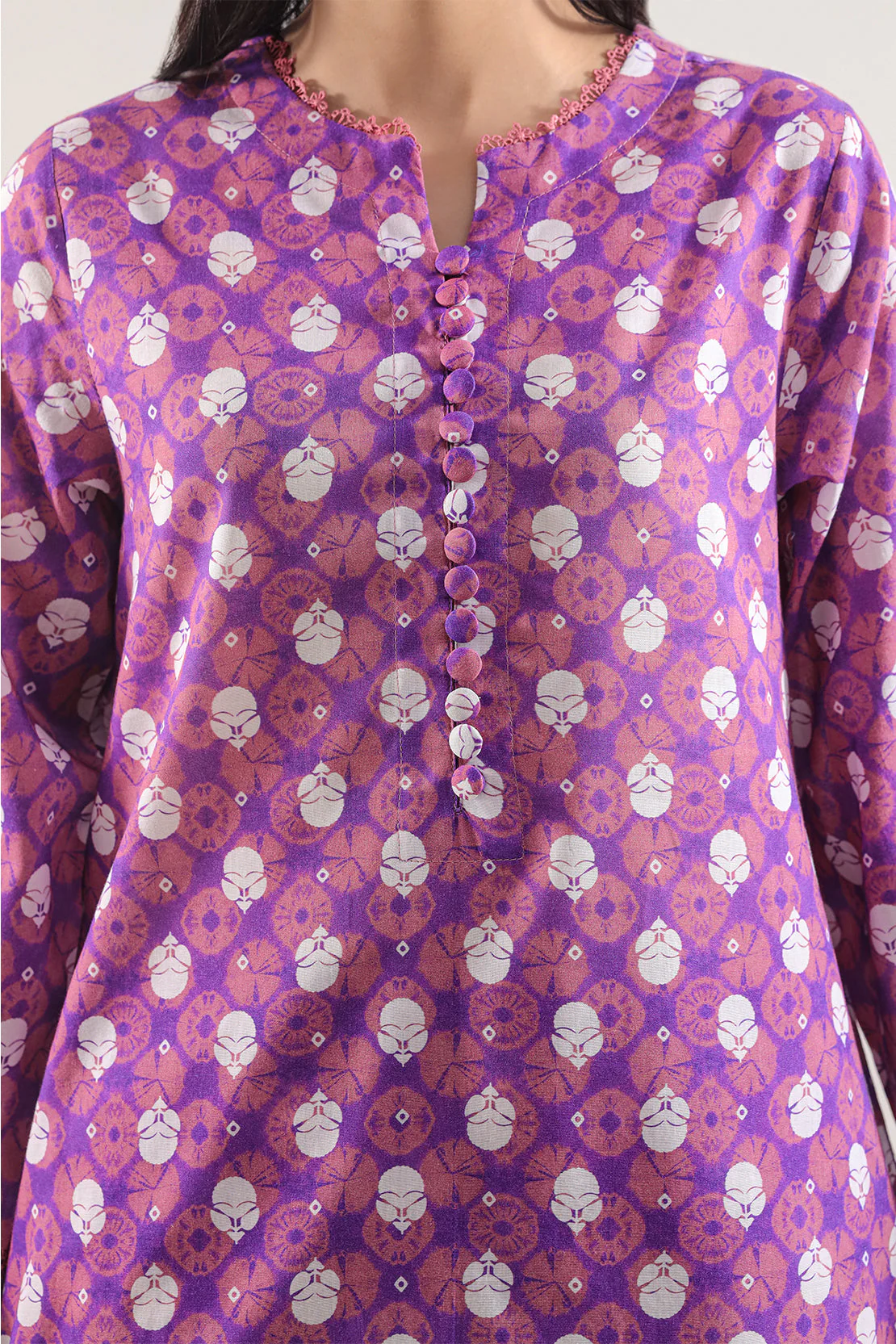 Printed Lawn Stitched Shirt - Image 4