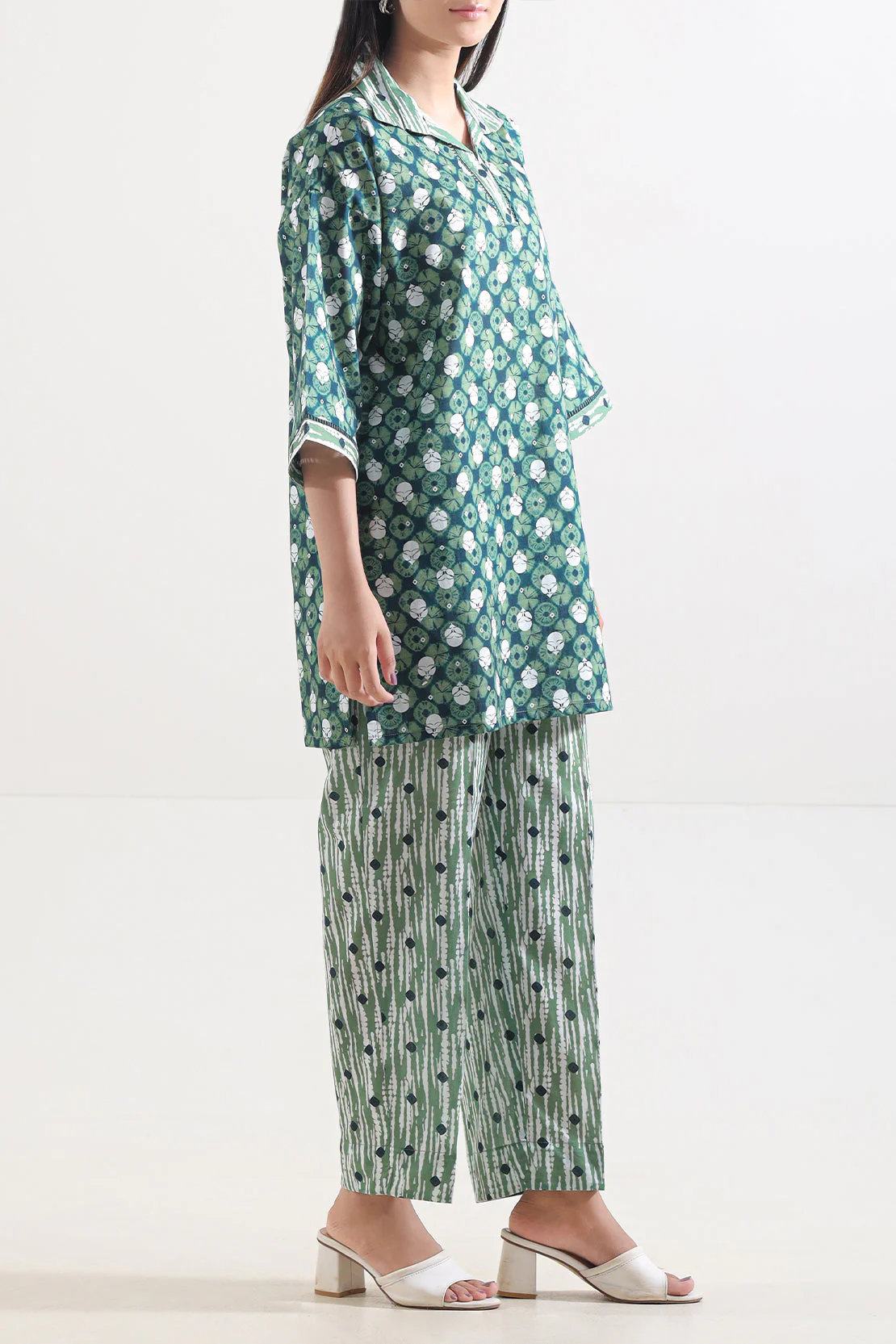 Printed Lawn Stitched Shirt - Image 2