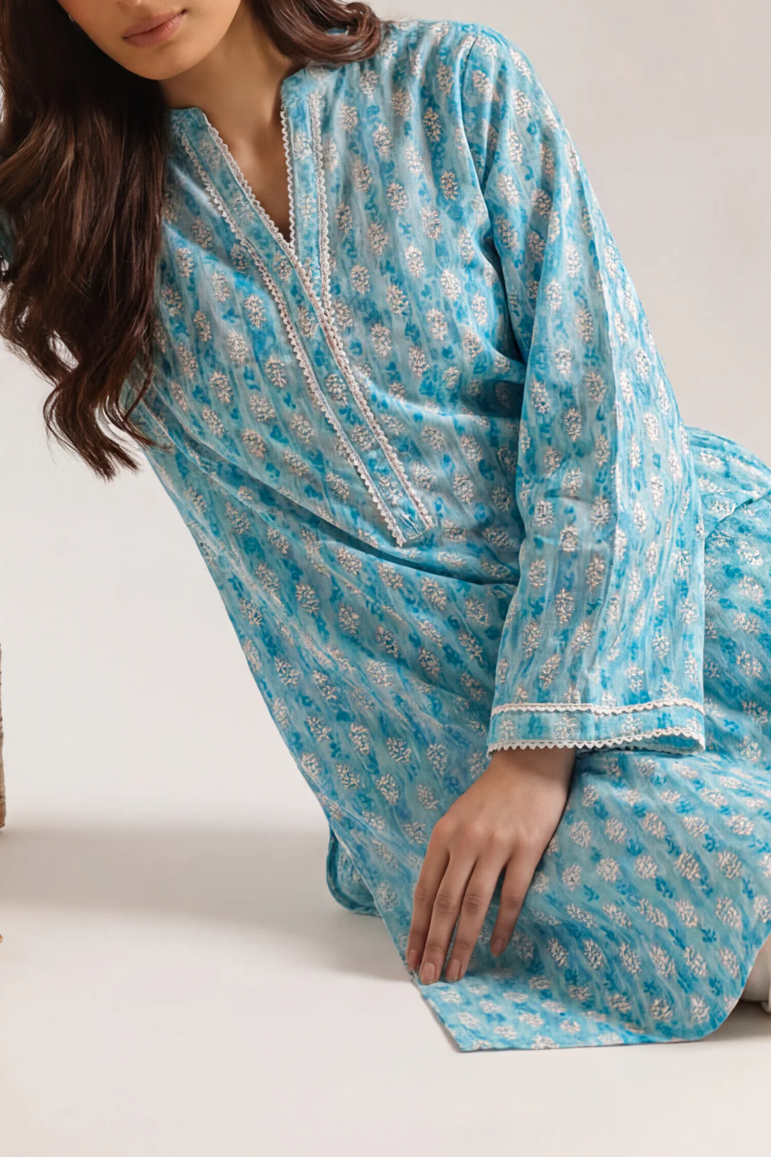 Printed Lawn Stitched Shirt - Image 3