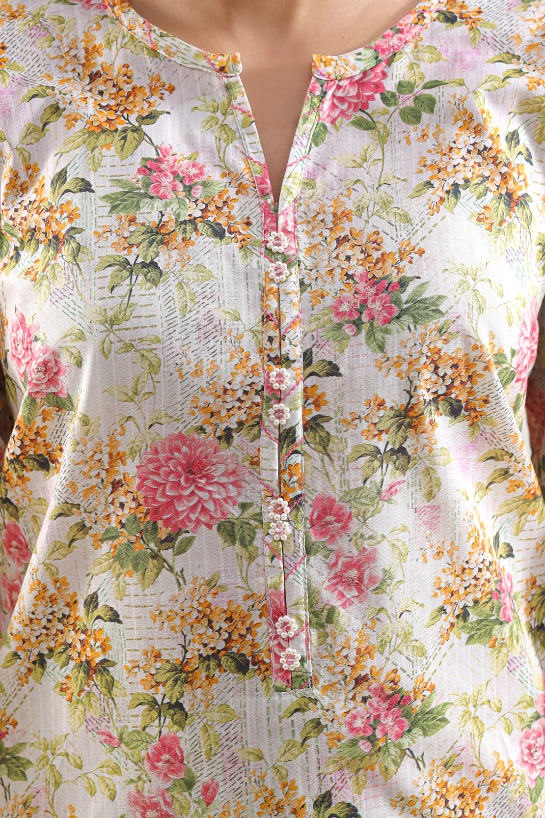 Printed Lawn Stitched Shirt - Image 3