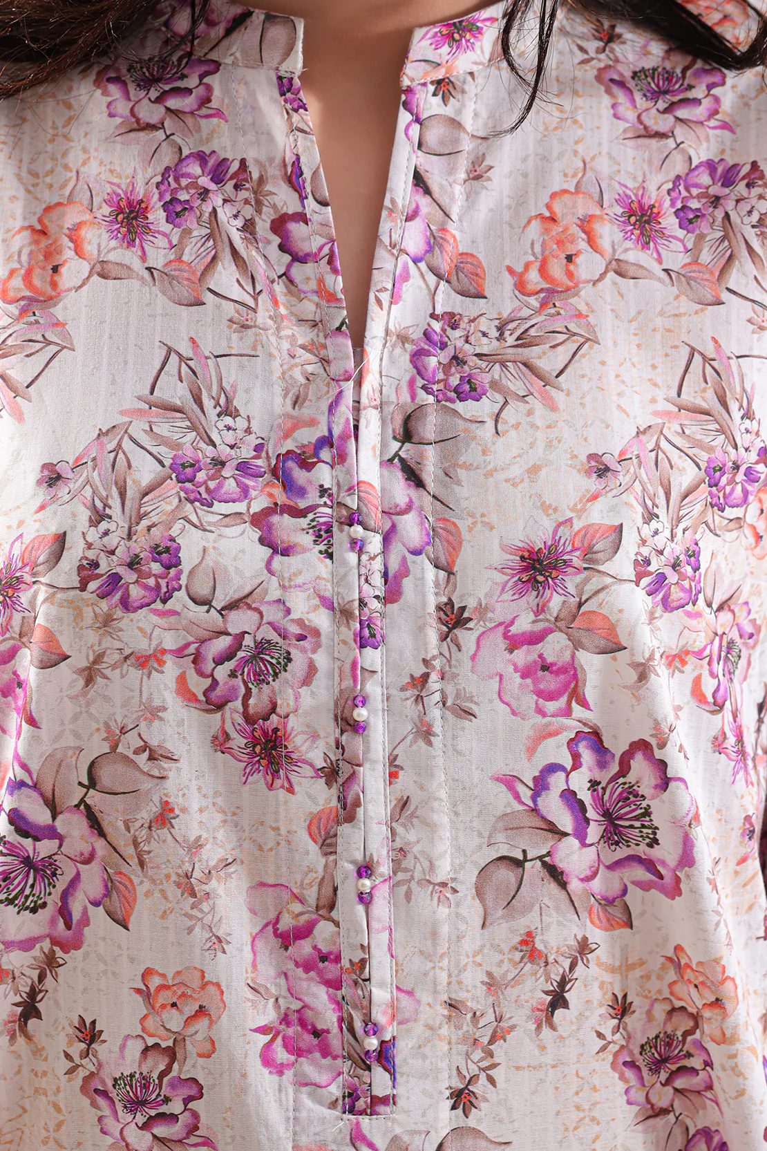 Printed Lawn Stitched Shirt - Image 3