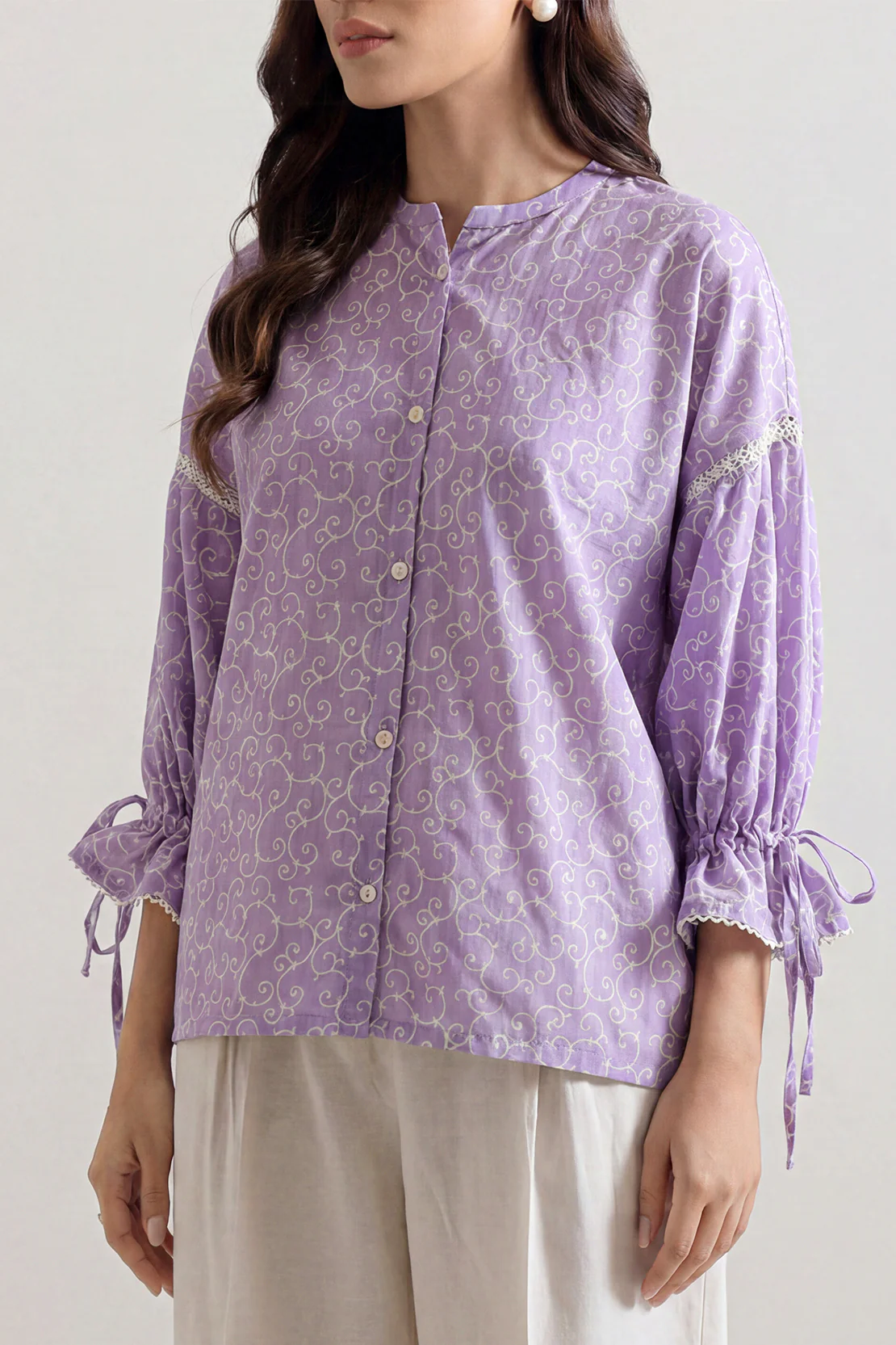 Printed Lawn Stitched Shirt - Image 2