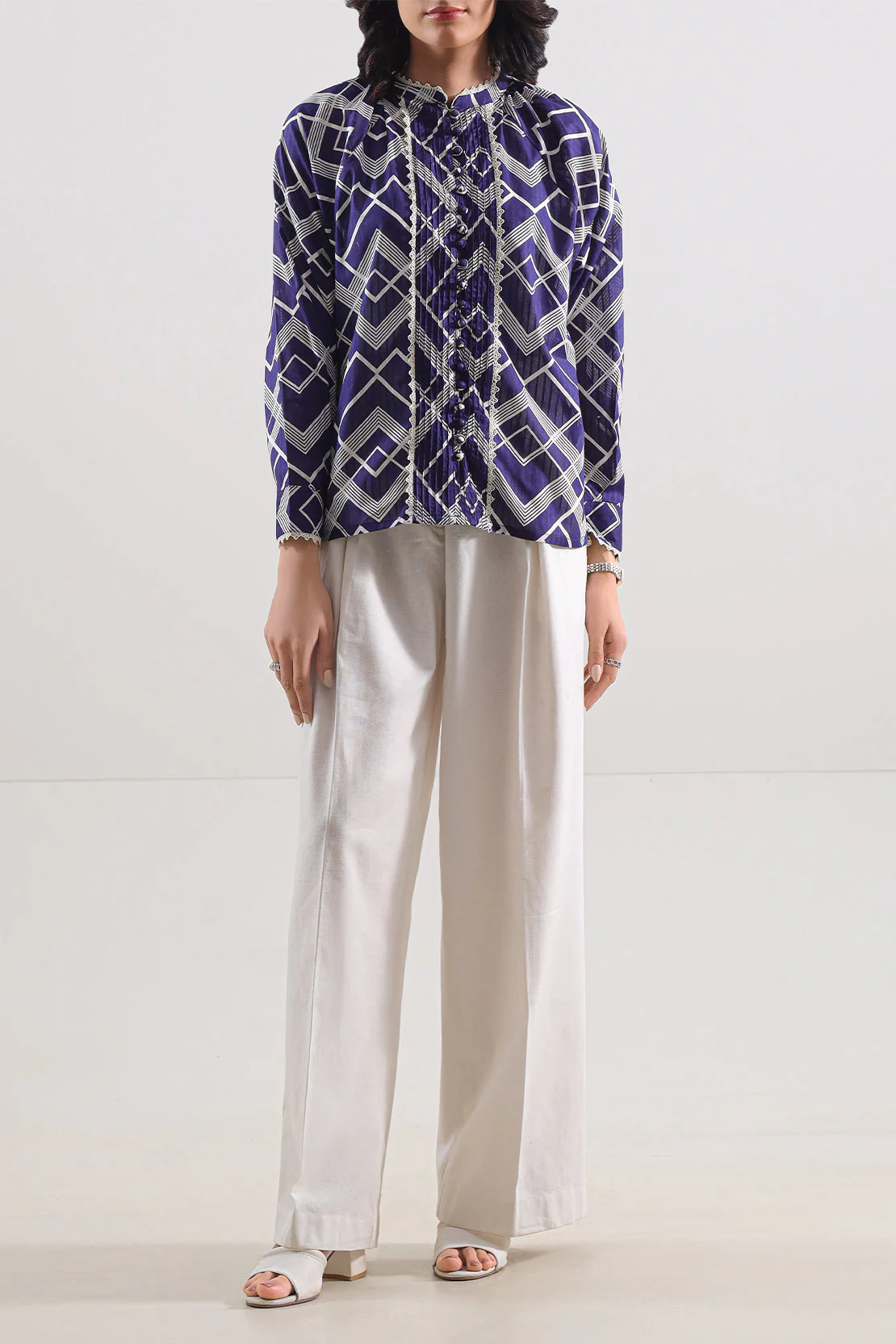 Printed Lawn Stitched Shirt - Image 2