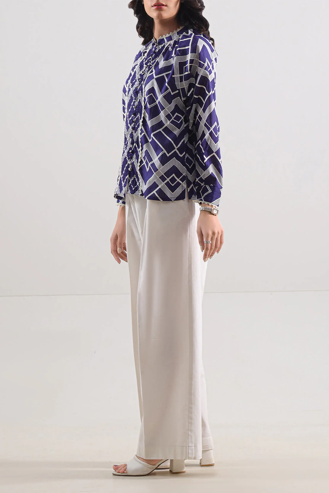 Printed Lawn Stitched Shirt - Image 3