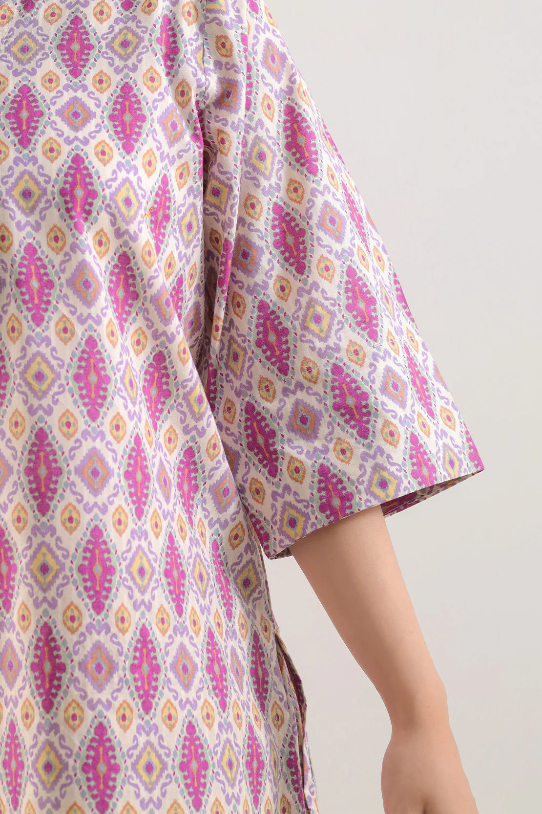 Printed Strip Lawn Stitched Shirt - Image 5