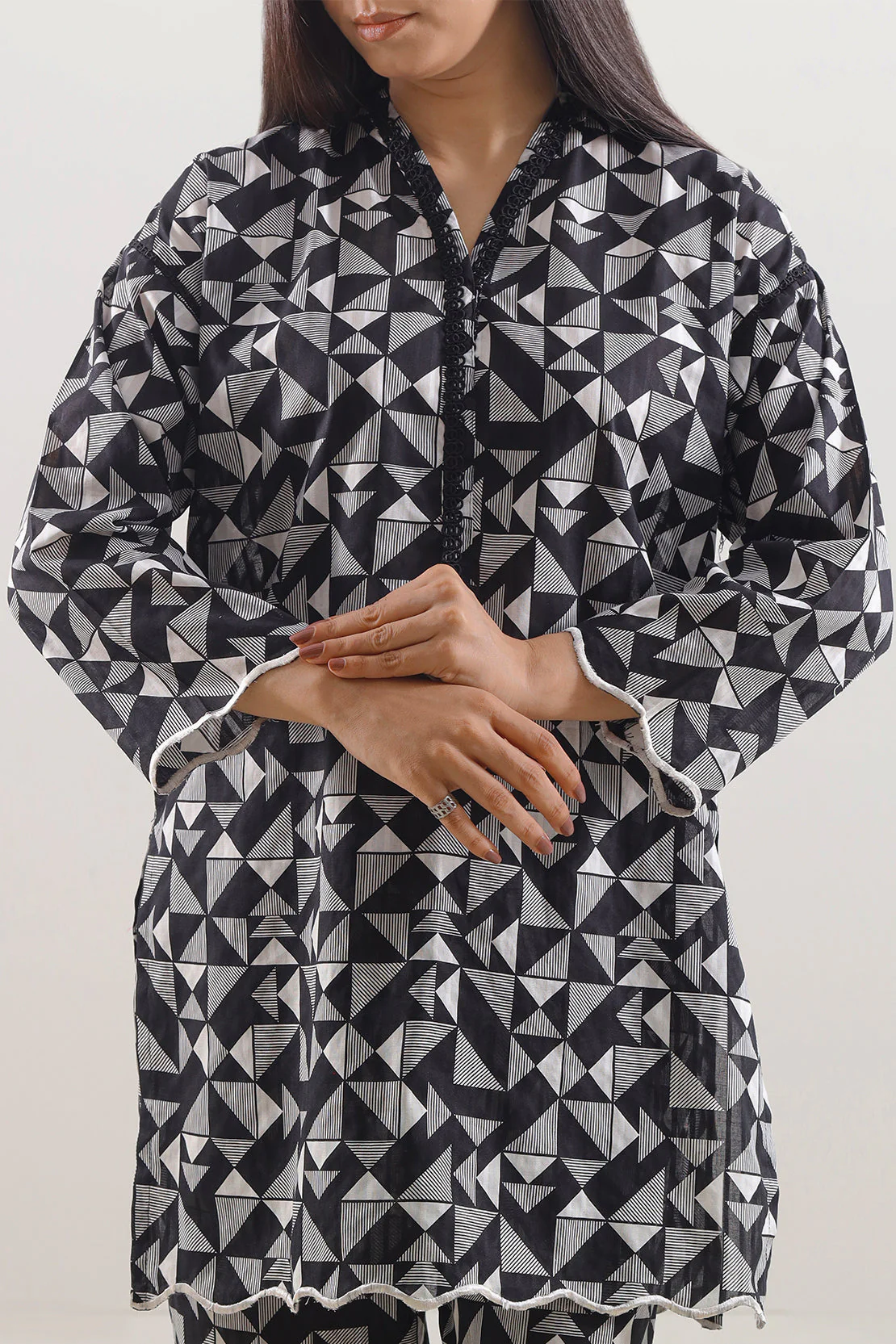 Printed Lawn Stitched Shirt - Image 2