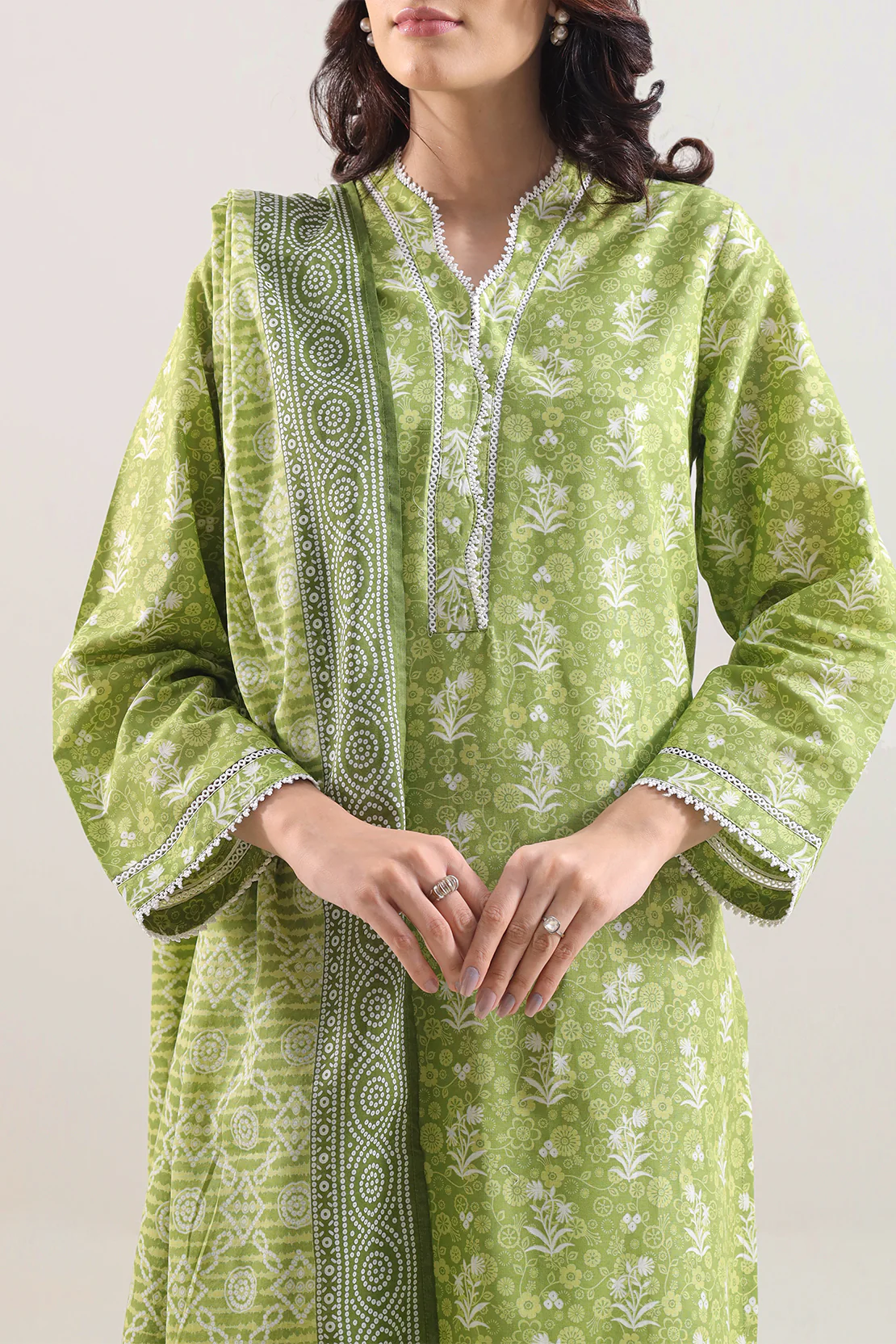 Printed Lawn Stitched Shirt - Image 2