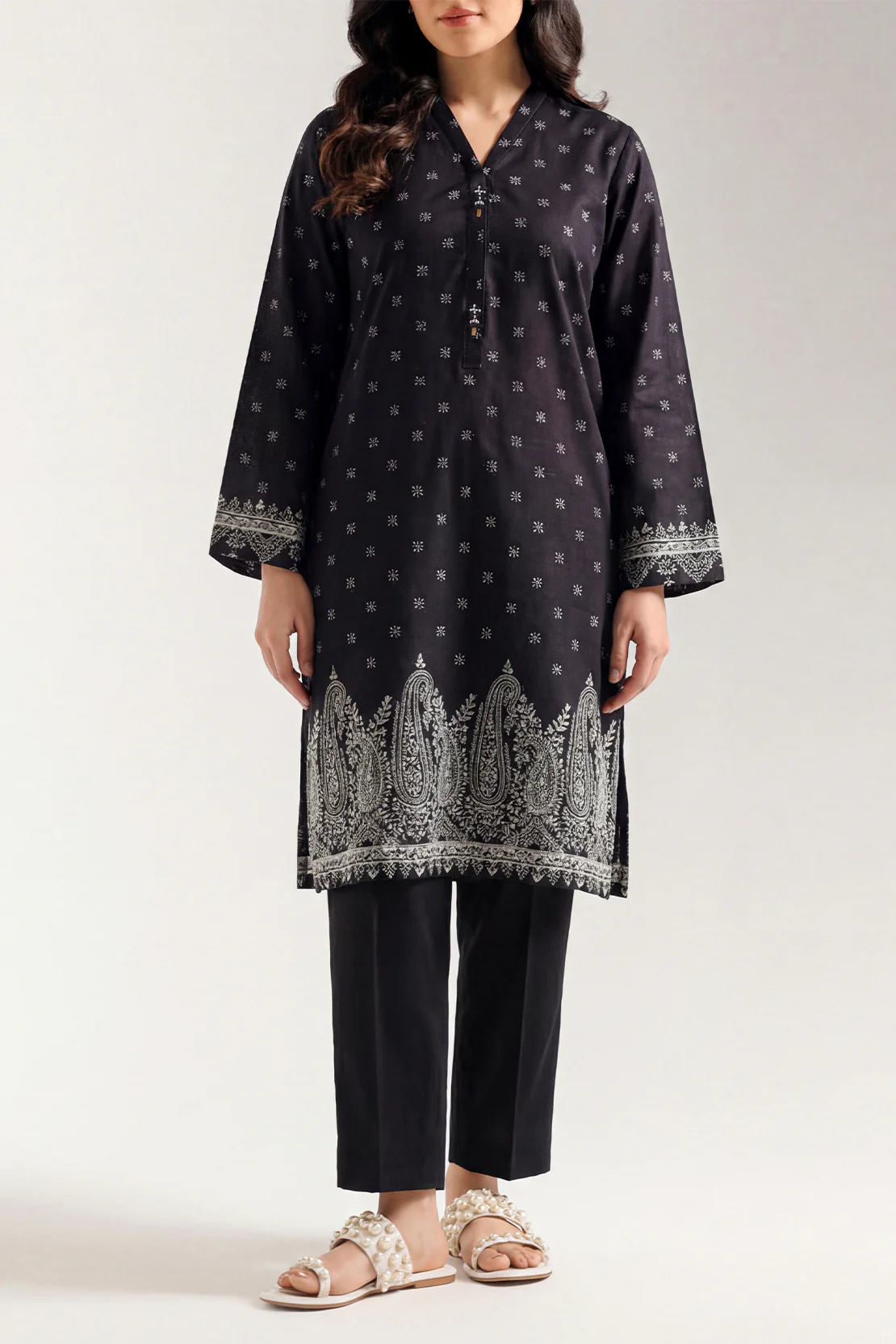 Printed Lawn Stitched Shirt - Image 2