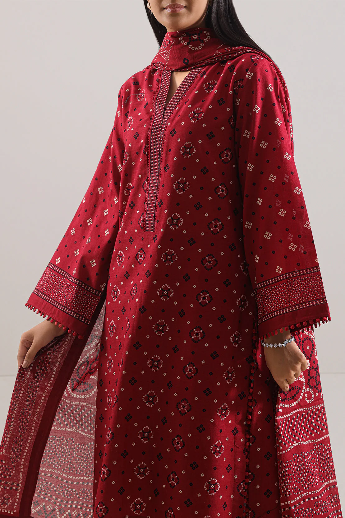 Printed Lawn Stitched Shirt - Image 2