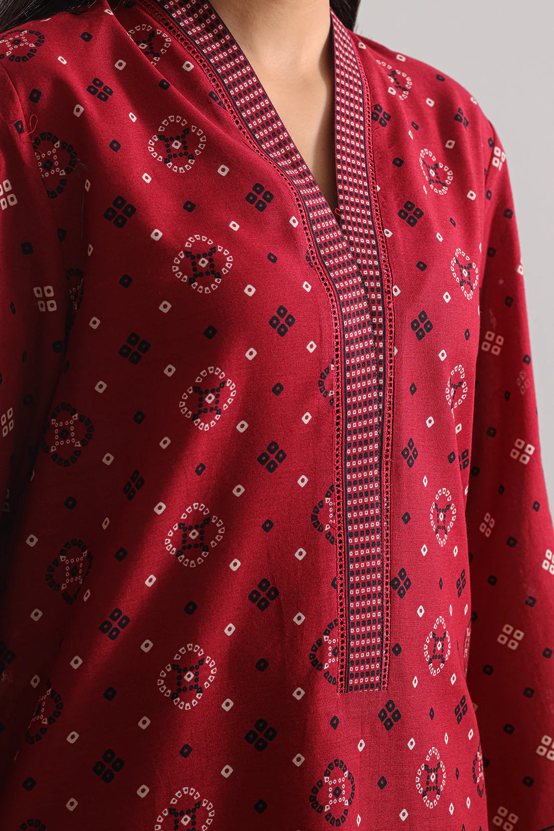 Printed Lawn Stitched Shirt - Image 4