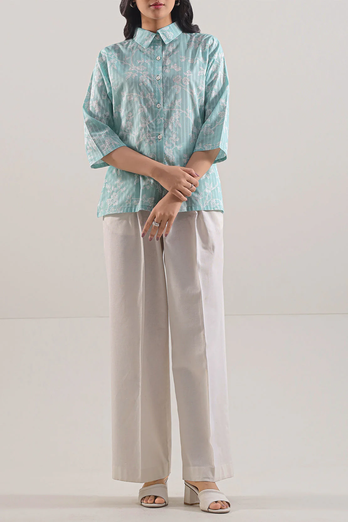 Printed Lawn Stitched Shirt - Image 2