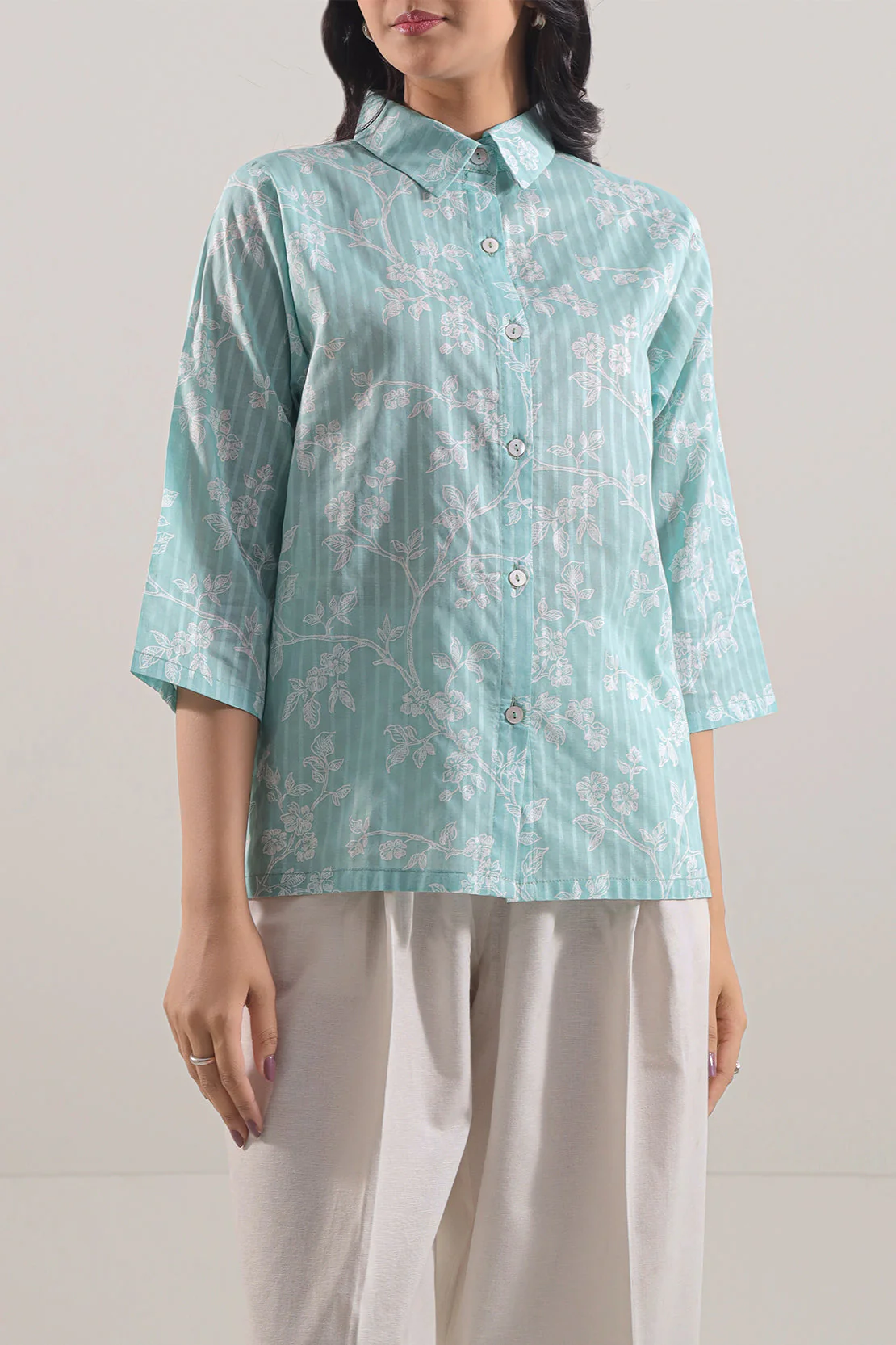 Printed Lawn Stitched Shirt - Image 4